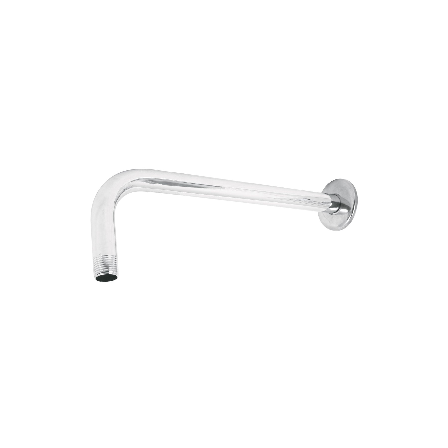 Brazo recto con chapetón para regadera, 30 cm, cromo, Foset