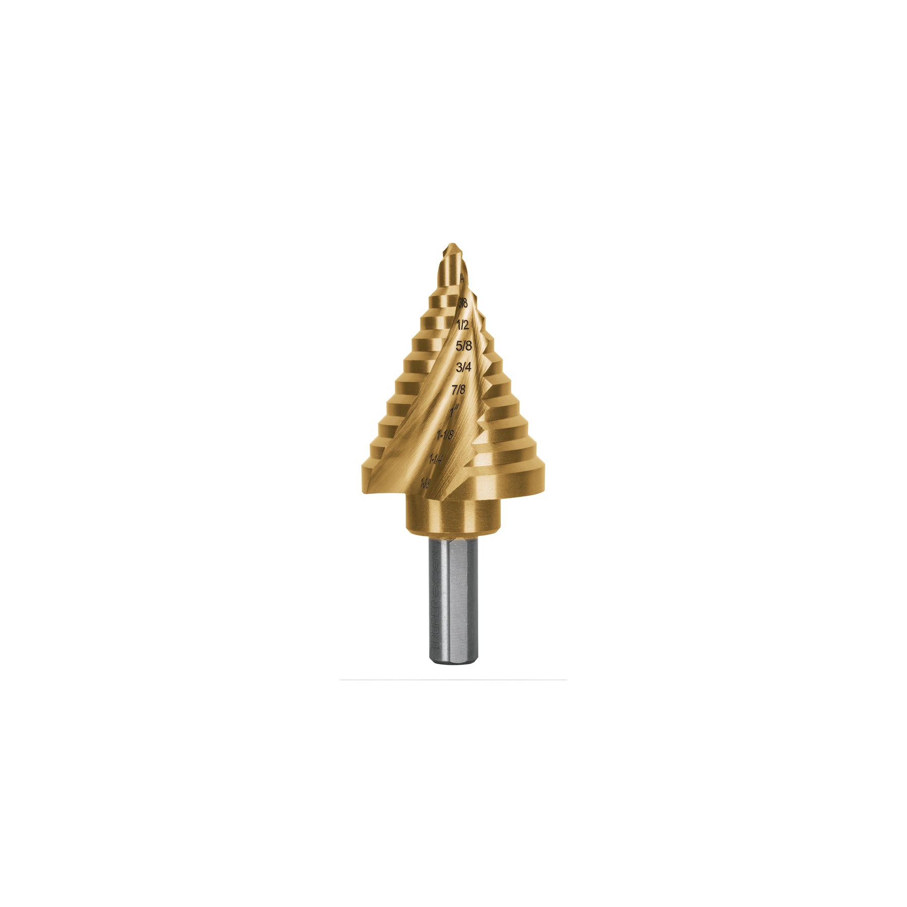 Broca escalonada titanio 10 escalones 1/4" a 1-3/8", Expert