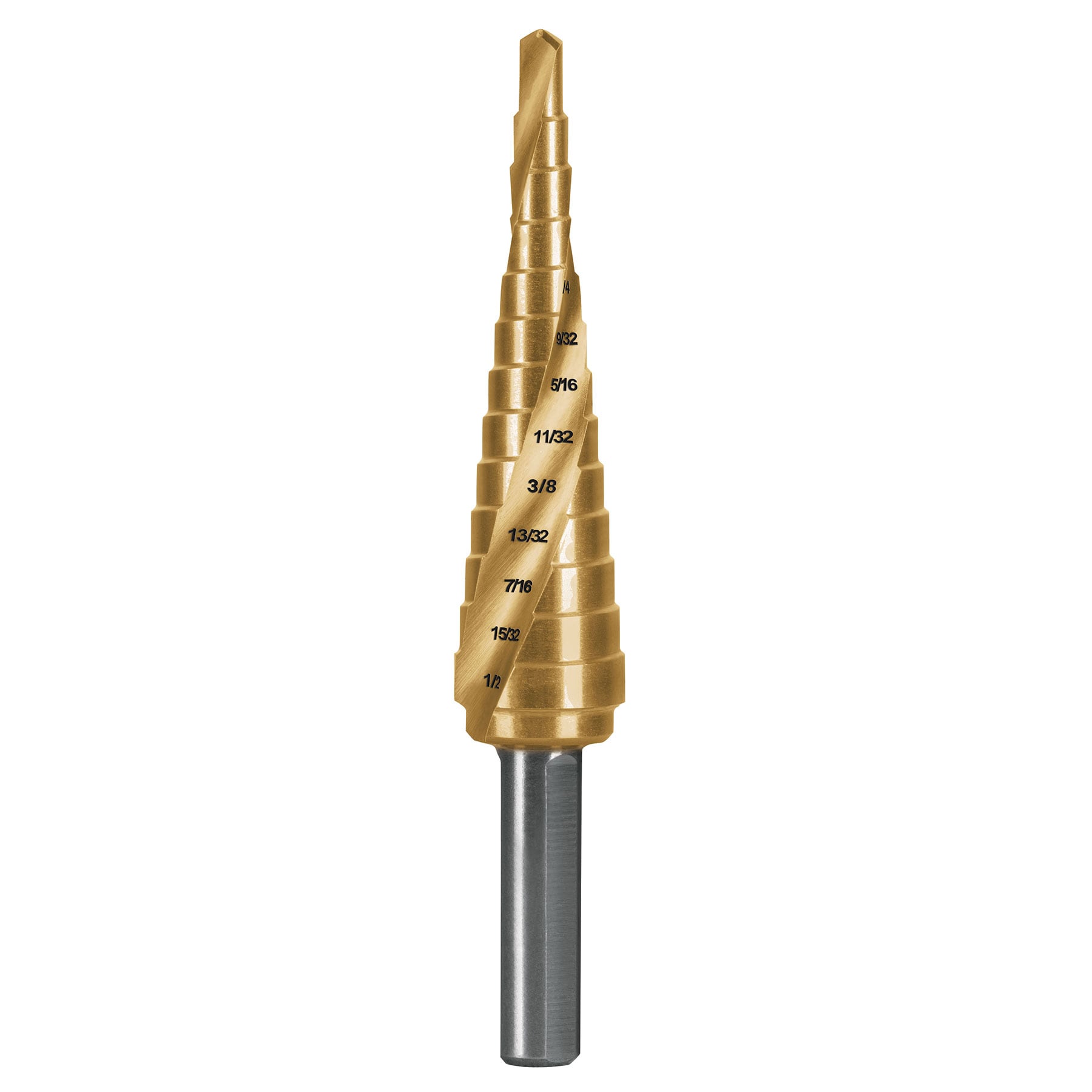 Broca escalonada titanio 13 escalones 1/8" a 1/2", Expert