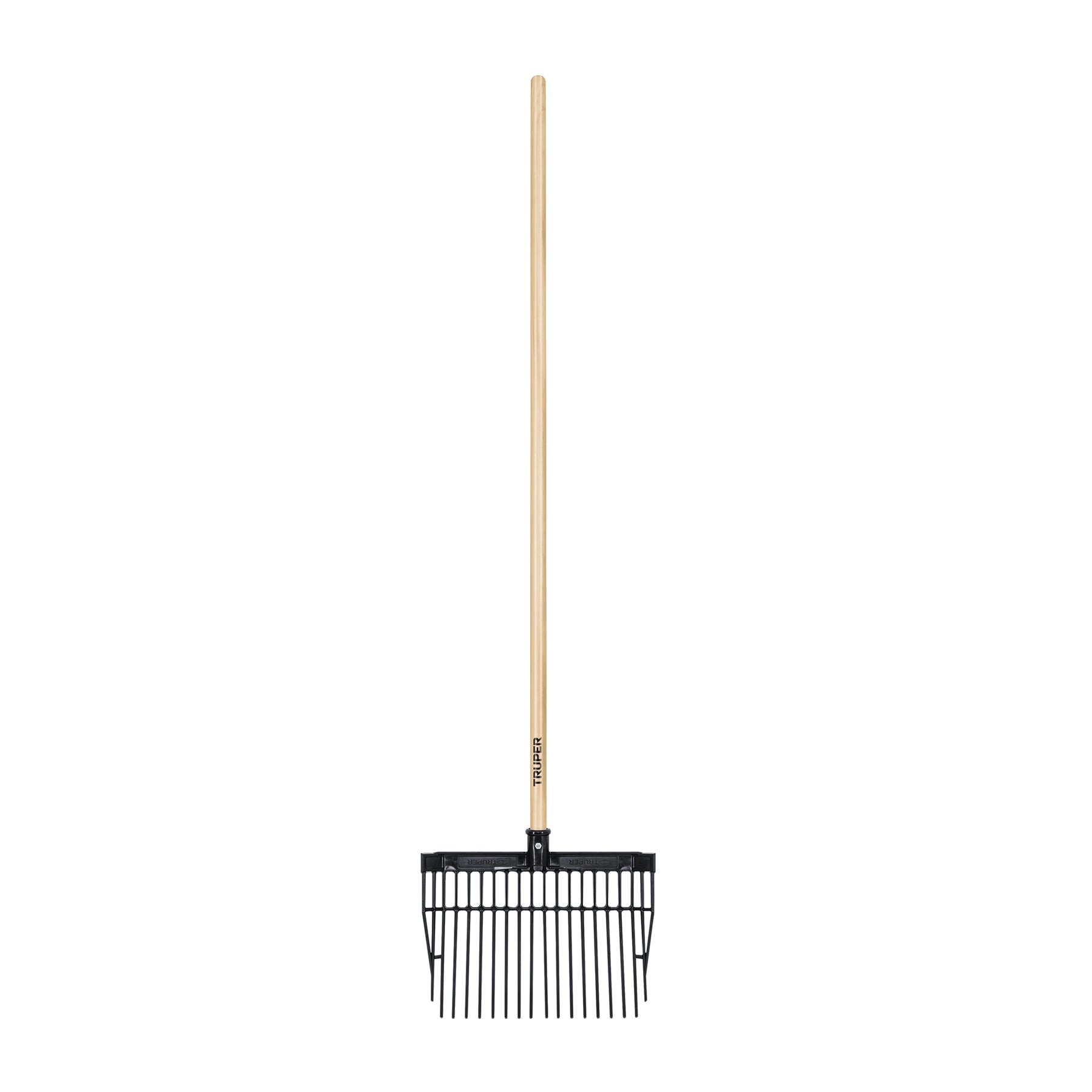 Bieldo para estiércol 16 dientes, mango largo 54" cab/plástica
