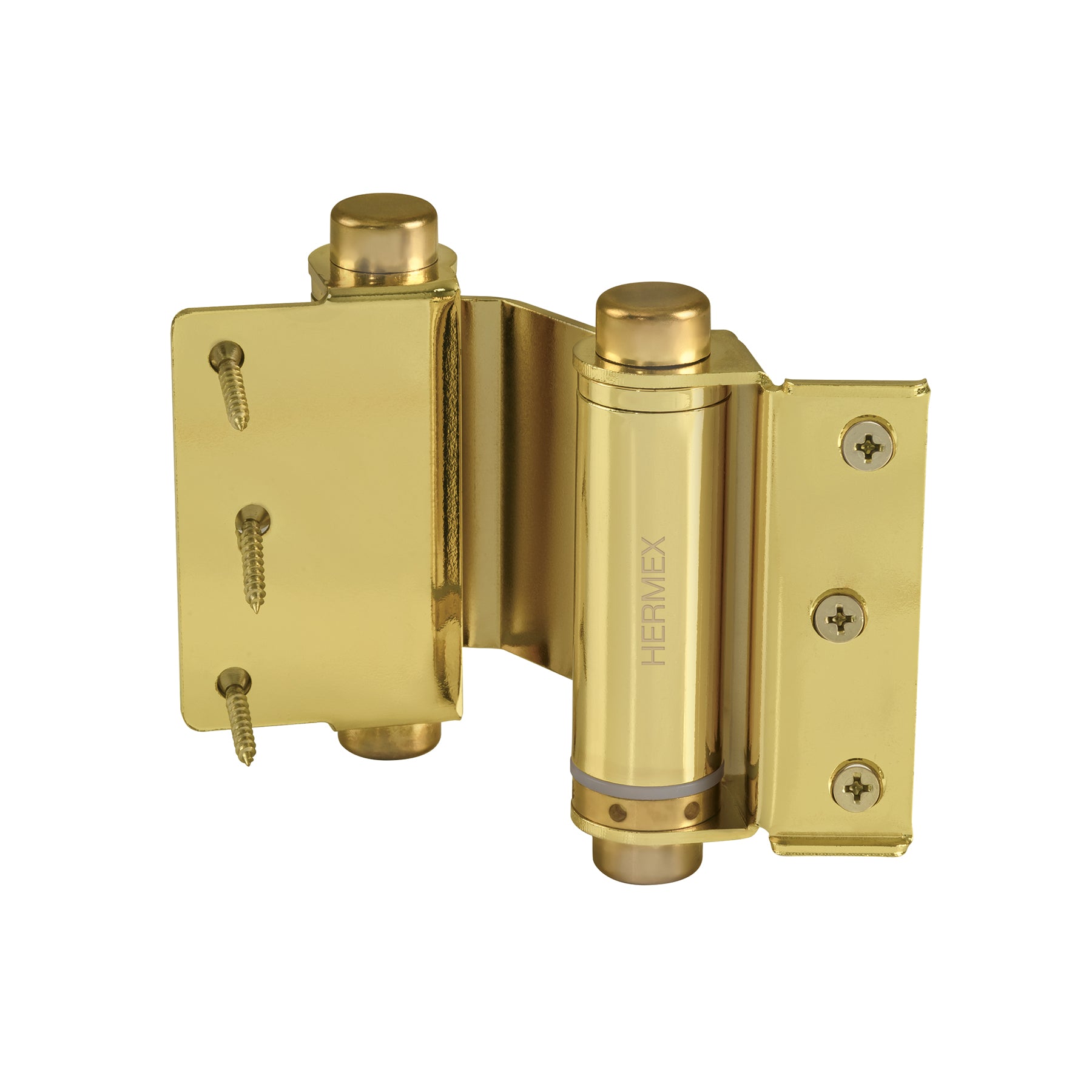 Bisagra de doble acción 3" acero latonado, Hermex, BID-301, 43182