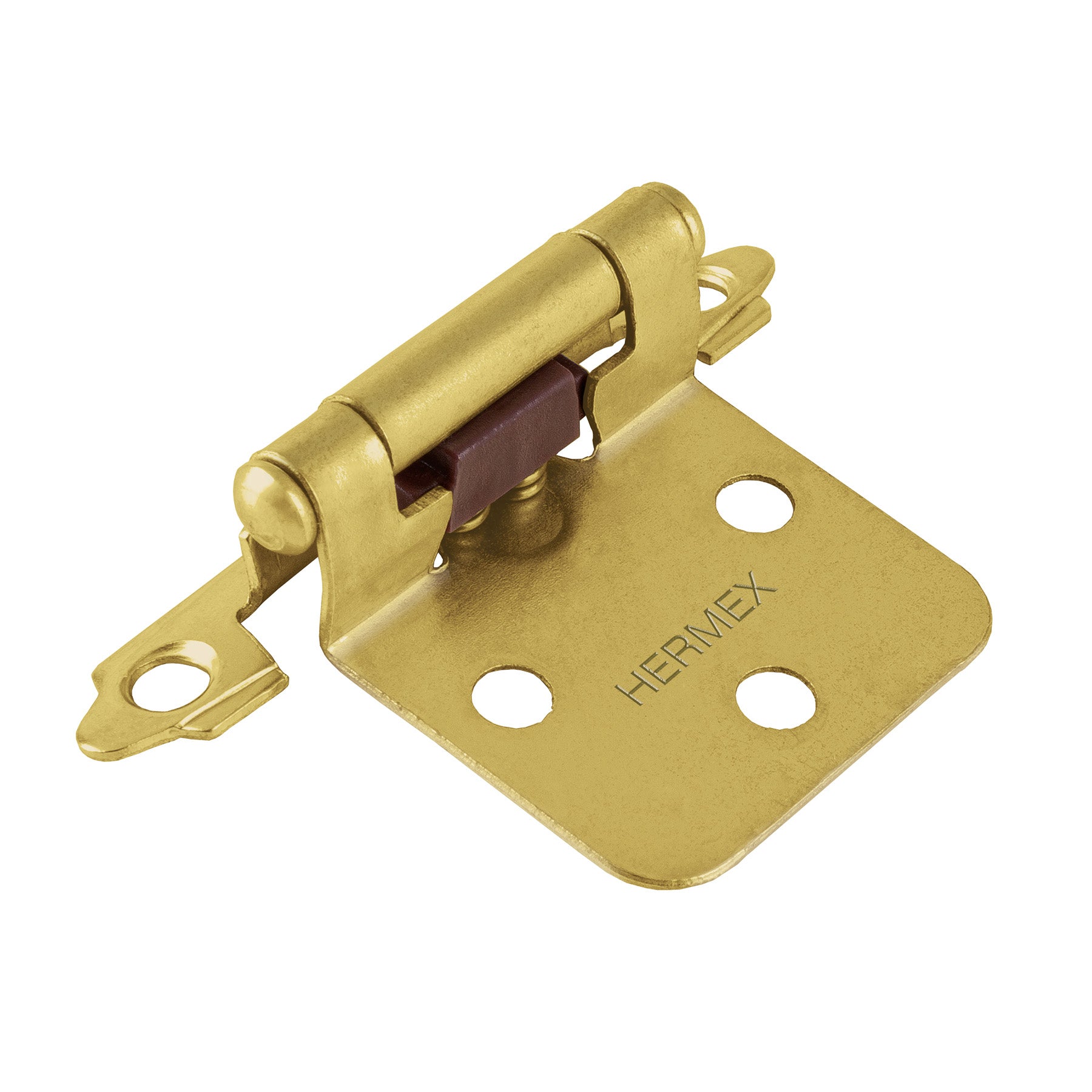 Bolsa con 2 bisagras parche de 7cm, latonado, Hermex