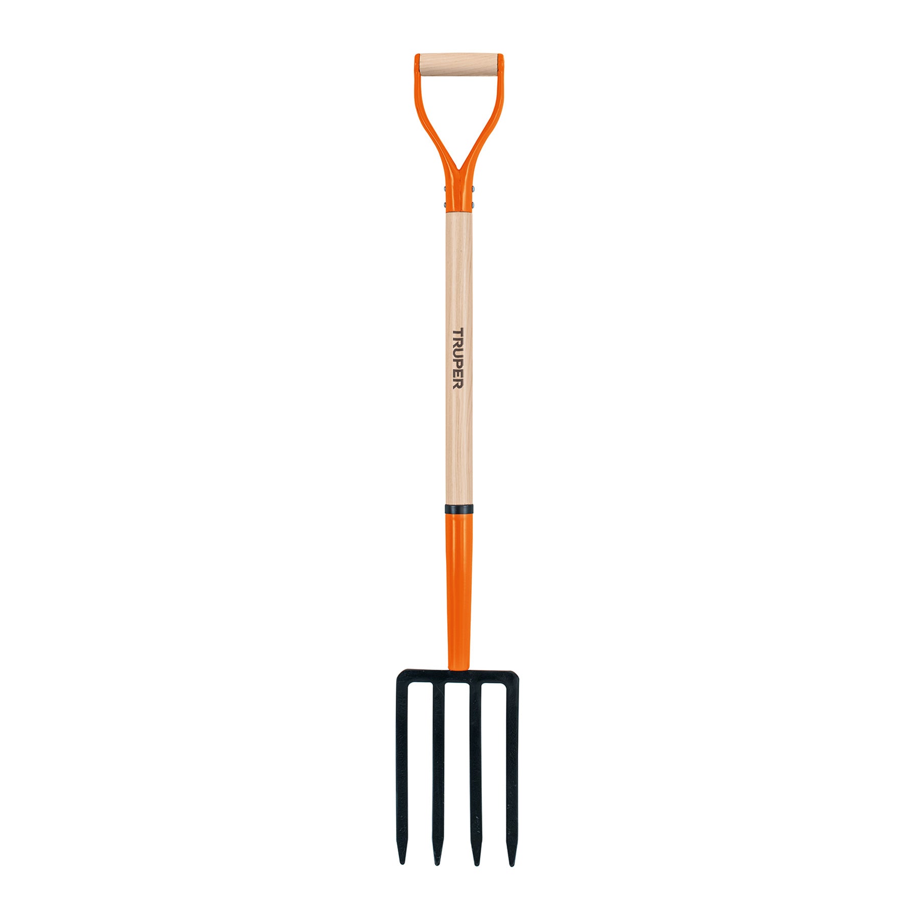 Bieldo para jardín, 4 dientes, mango 34", puño Y, Truper