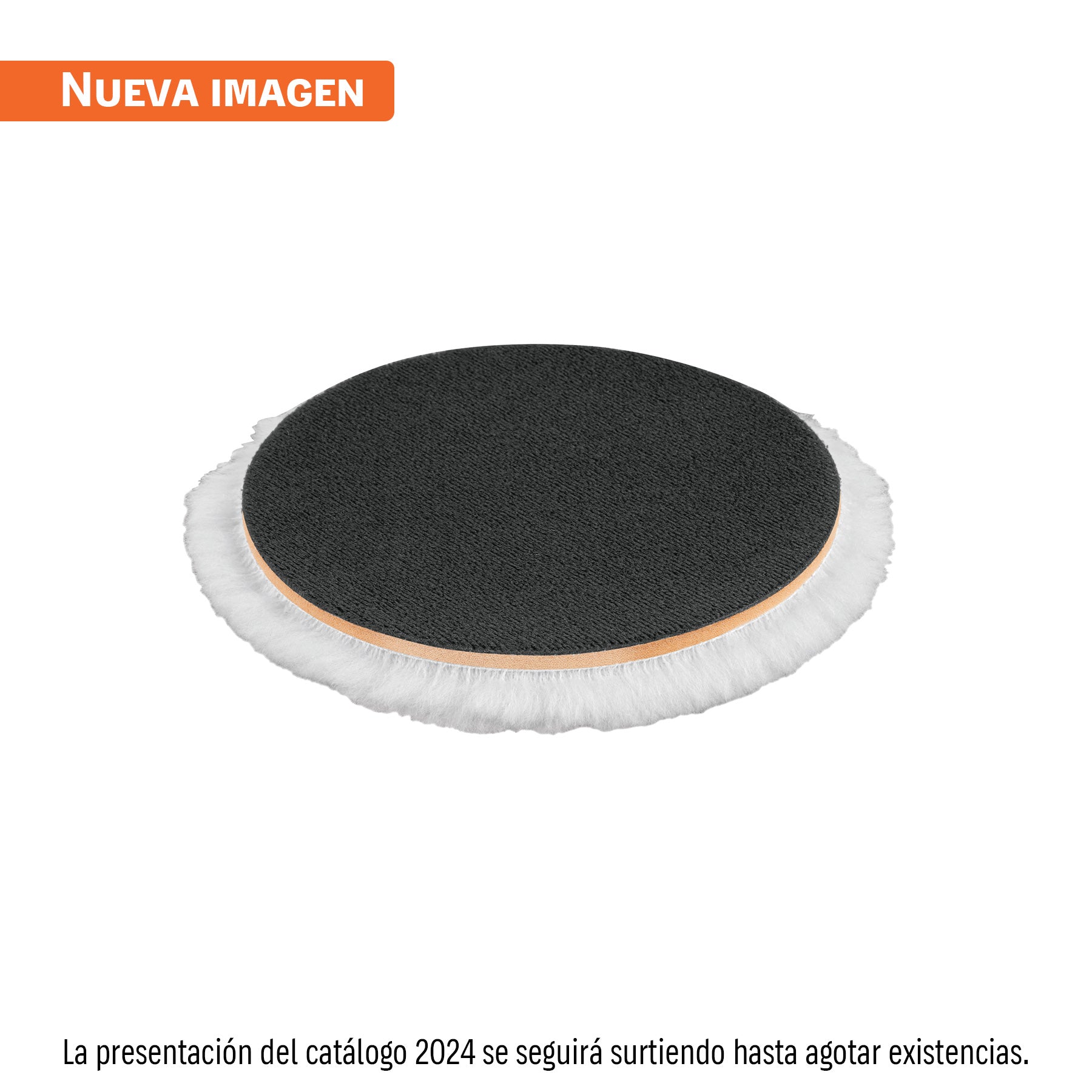 Borla para pulir de lana de 7" hook and loop, Truper