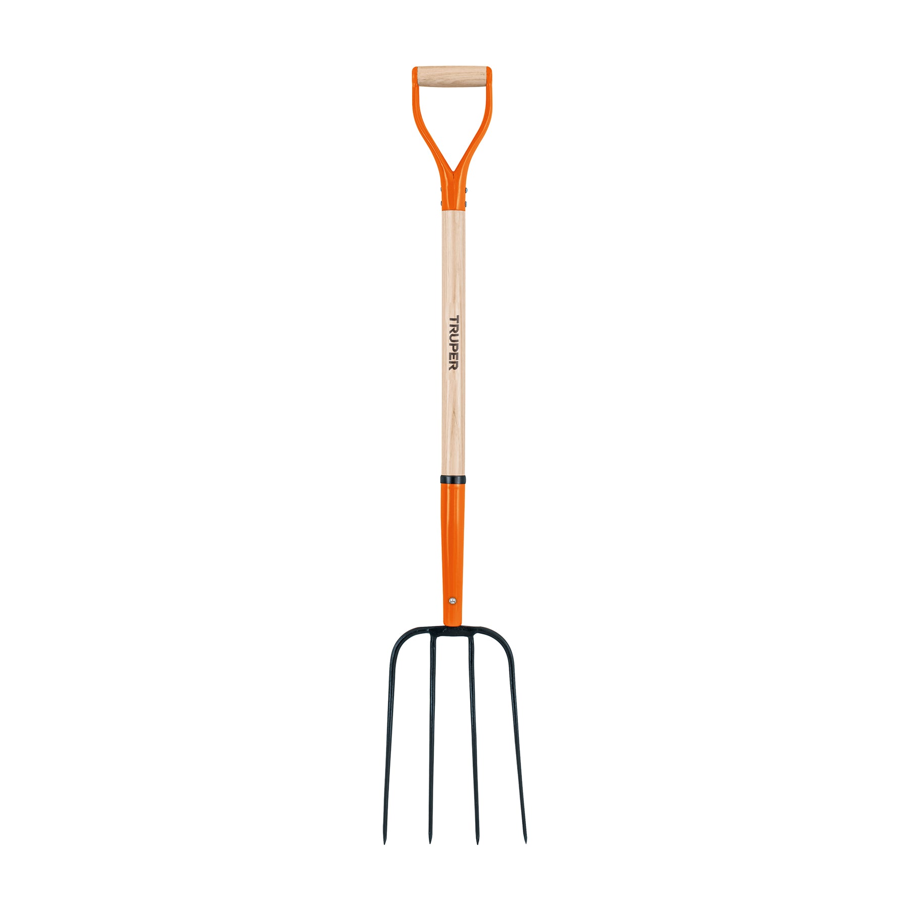 Bieldo para paja, 4 dientes, mango 34", puño Y, Truper