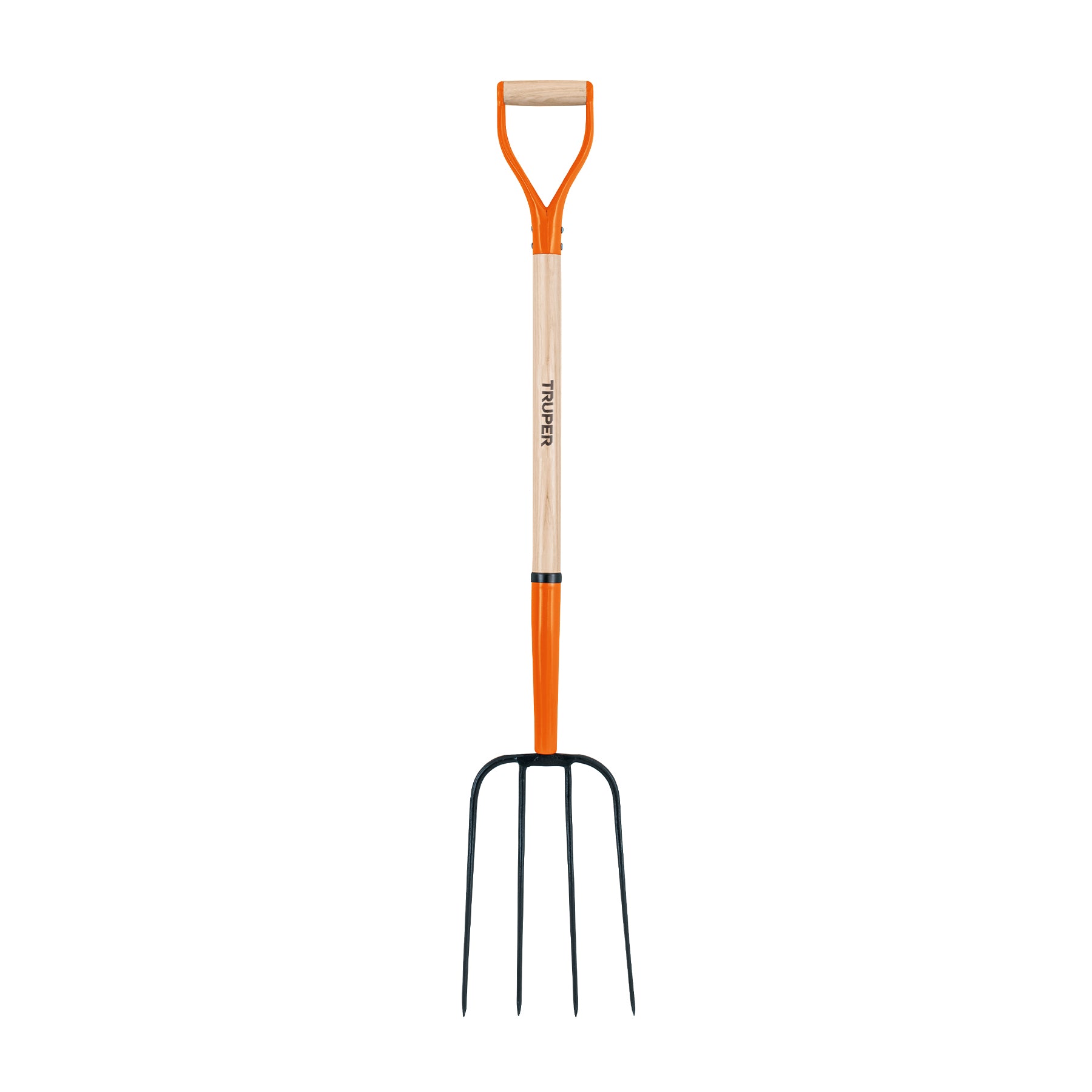 Bieldo para paja, 4 dientes, mango 34", puño Y, Truper