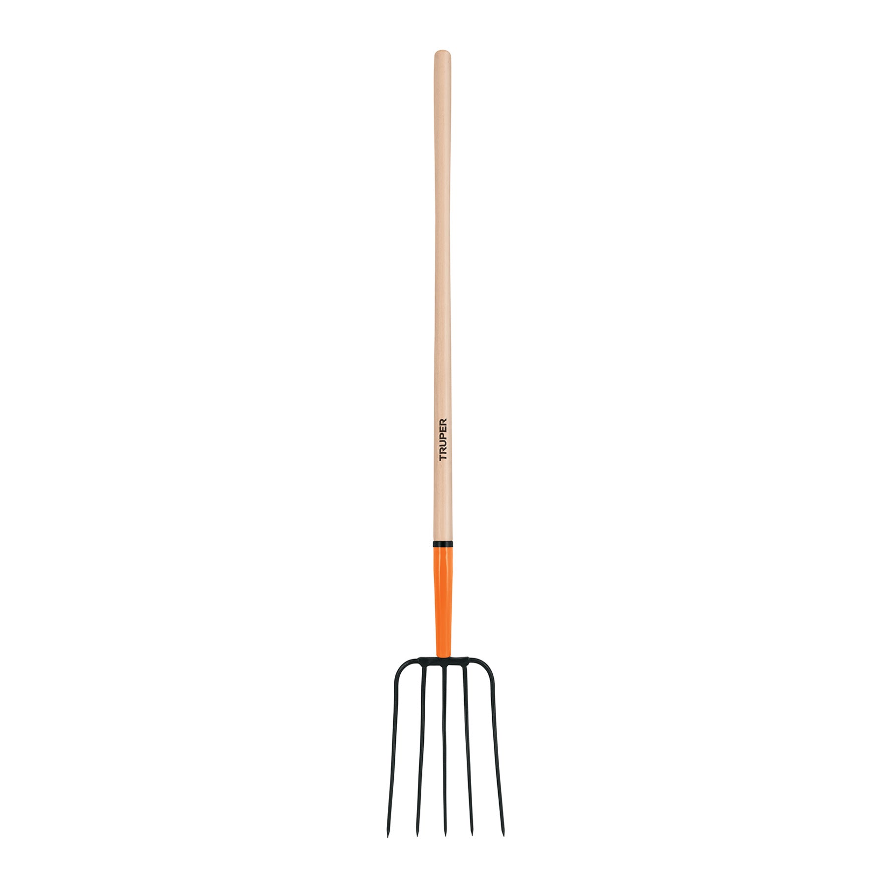 Bieldo para paja, 5 dientes, mango largo 48", Truper
