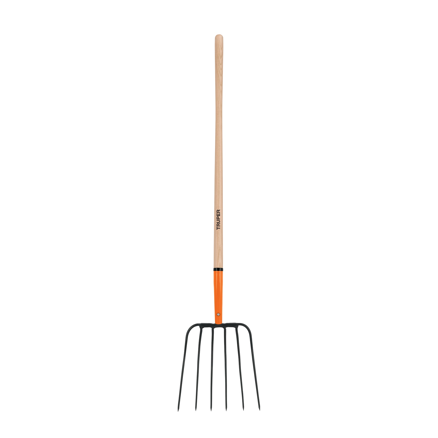 Bieldo para paja, 6 dientes, mango largo 48", Truper