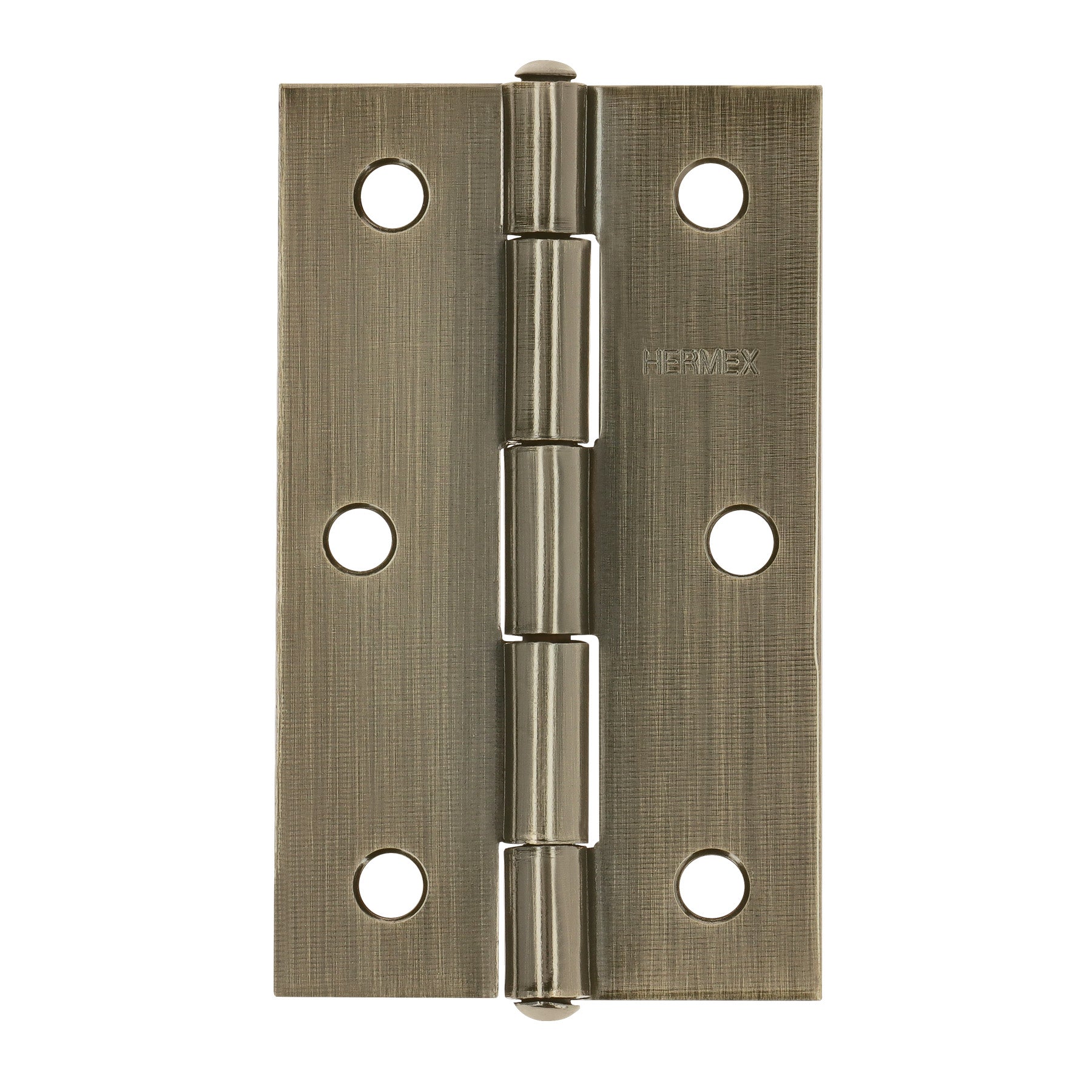 Bisagra rectangular 3-1/2" latón antiguo, Hermex, BR-352, 46914