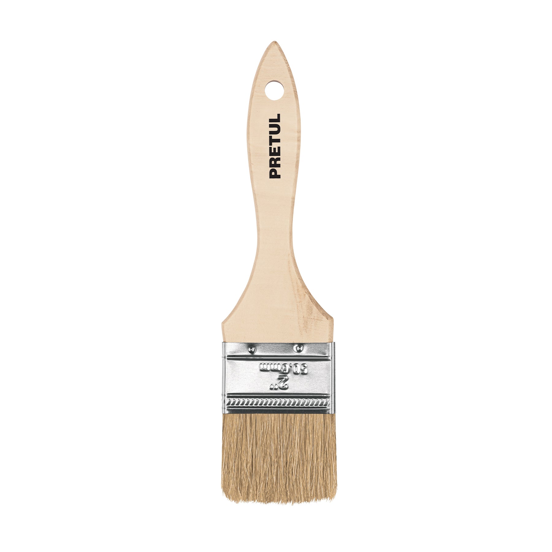 Brocha uso general de 2" con mango de madera, Pretul