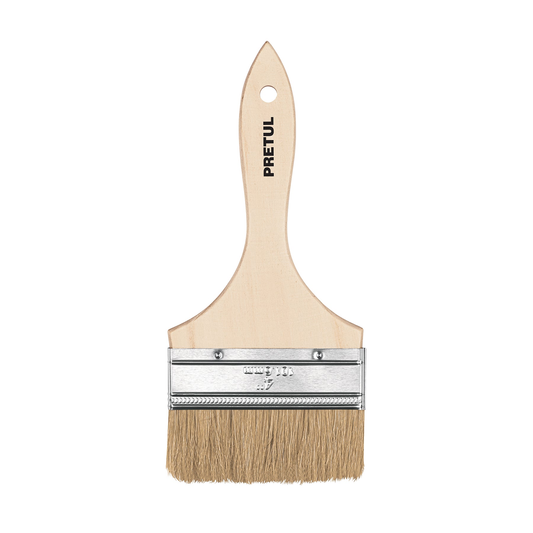 Brocha uso general de 4" con mango de madera, Pretul