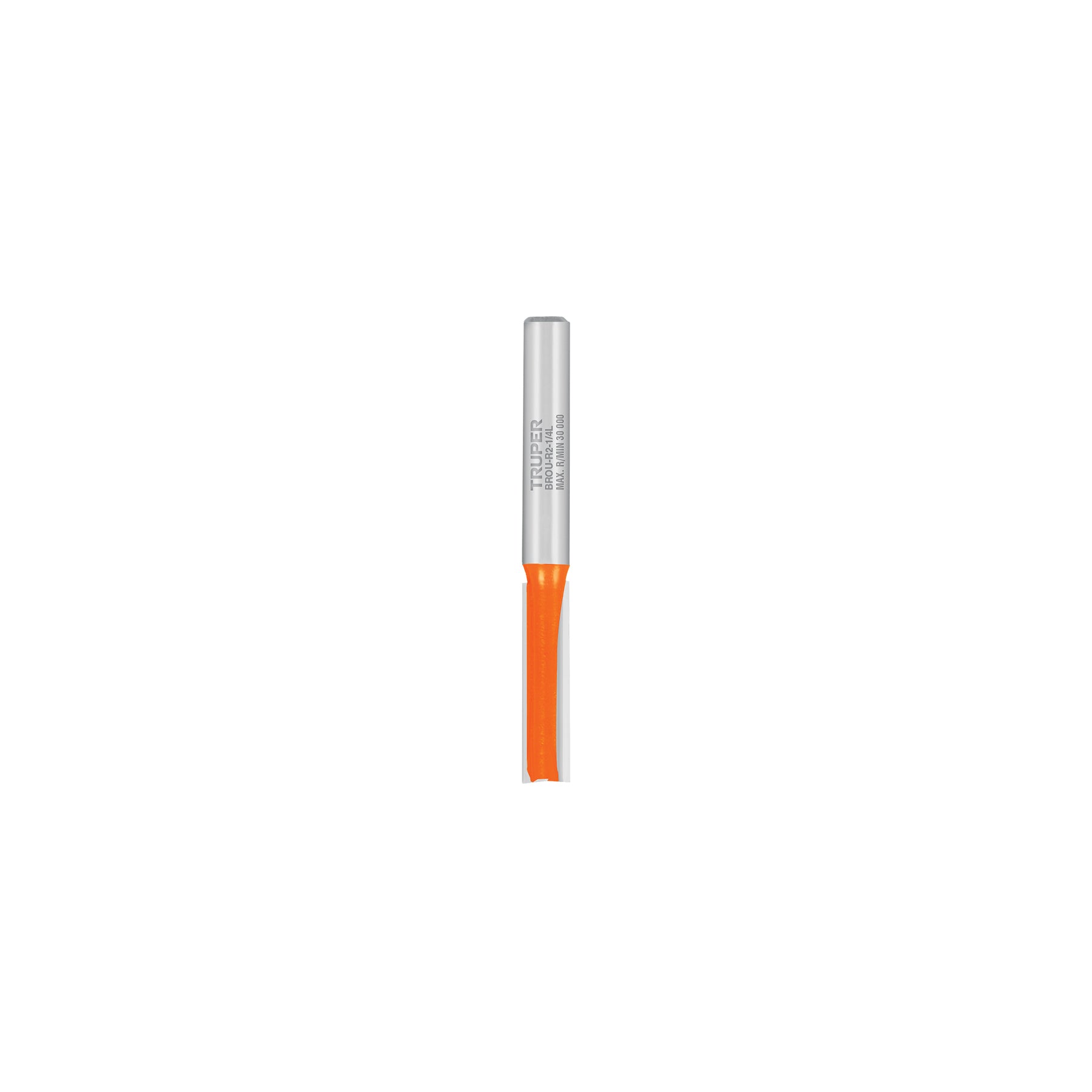 Broca para router, recta 2 filos, 1/4", larga, Truper