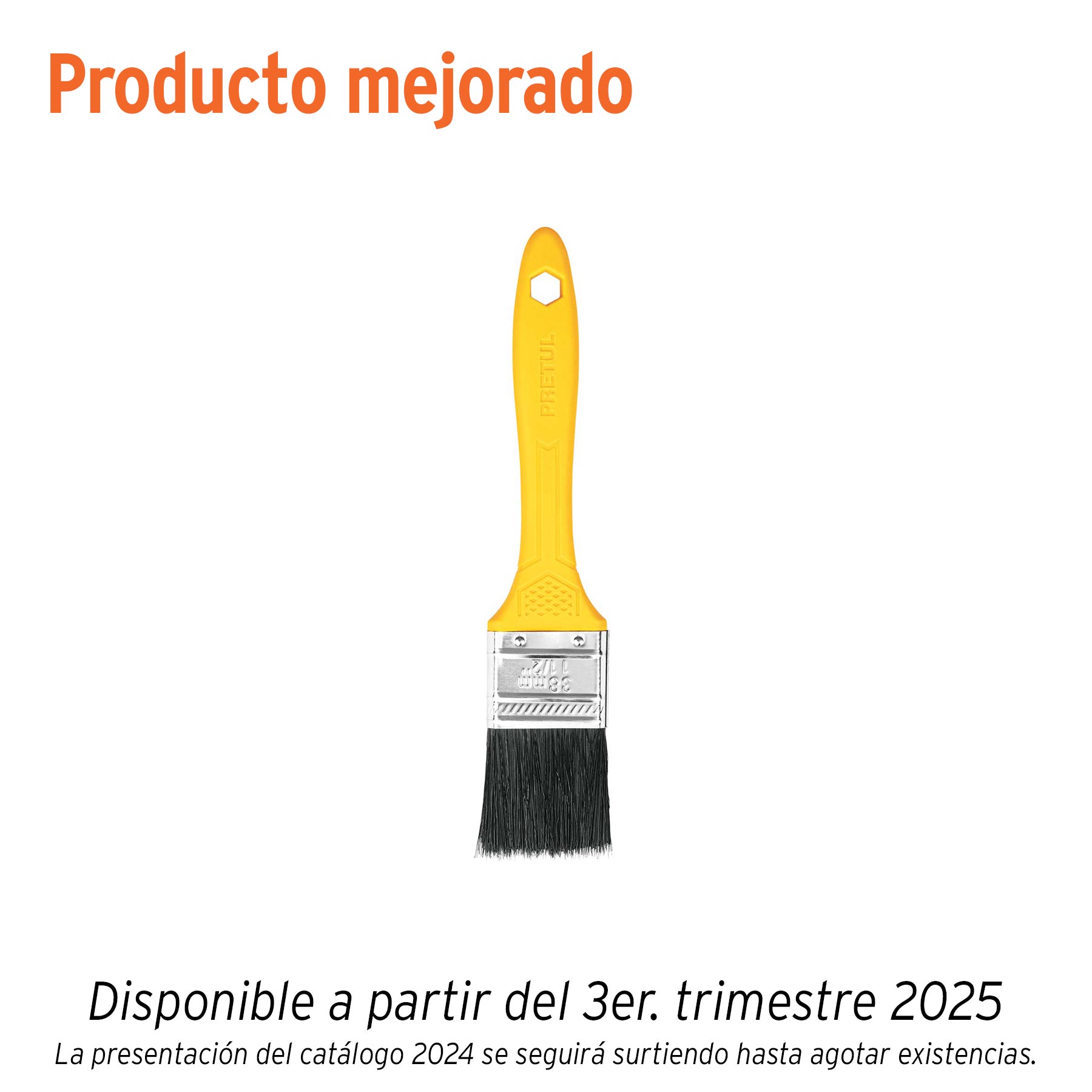 Brocha uso general de 1-1/2" con mango de plástico, Pretul