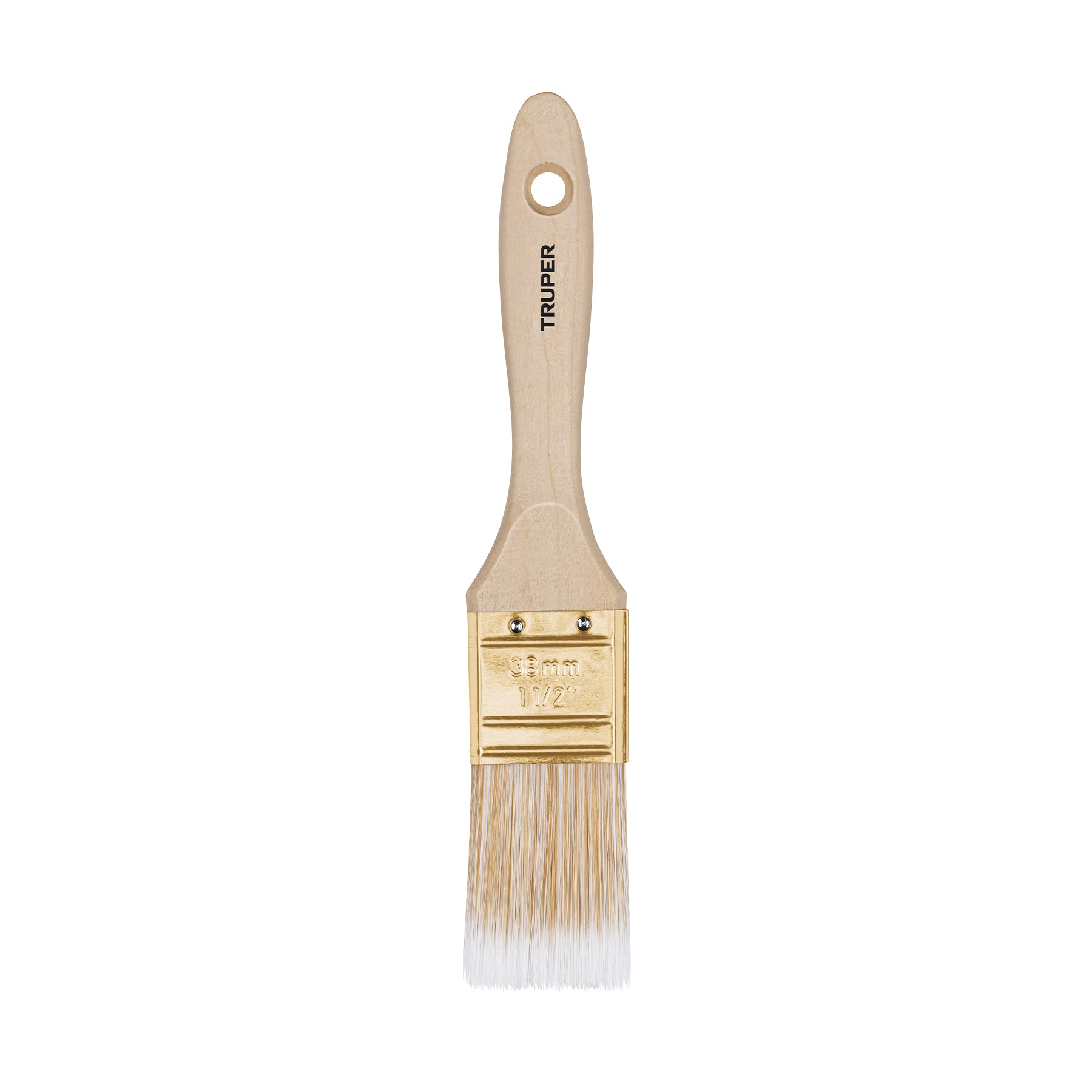 Brocha cerdas sintéticas 1-1/2" corte recto, mango de madera