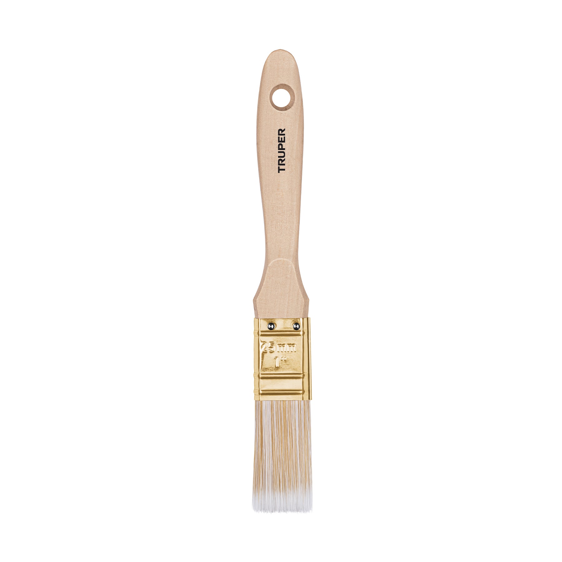 Brocha cerdas sintéticas 1" corte recto, mango de madera