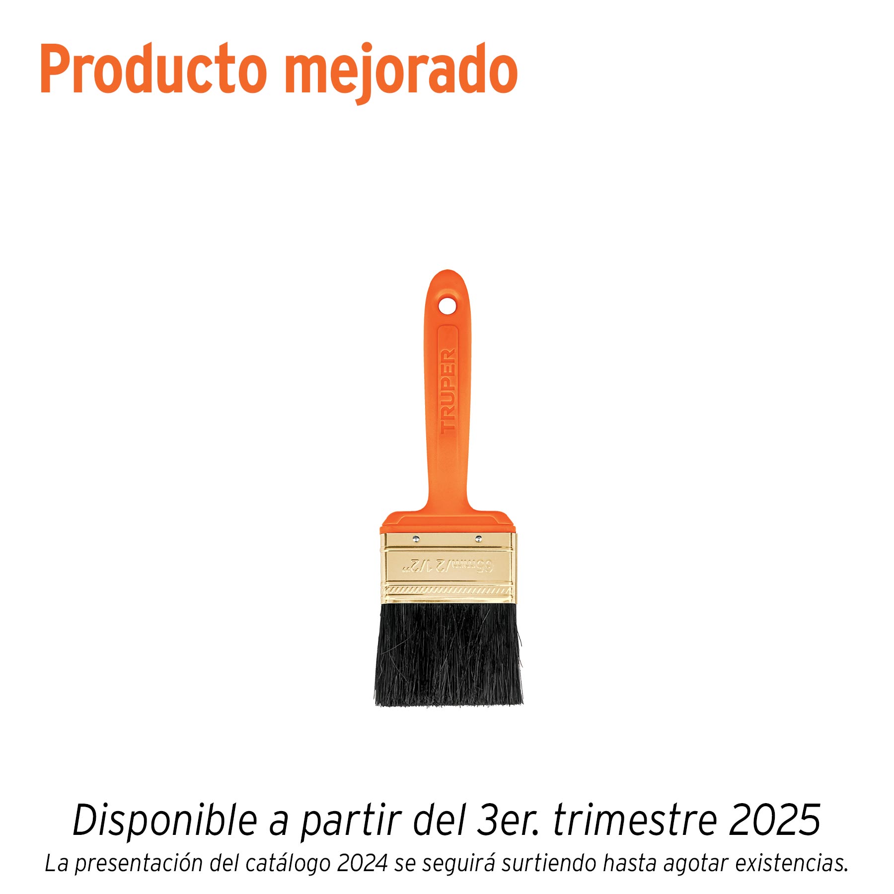 Brocha profesional de 2-1/2" con mango de plástico, Truper