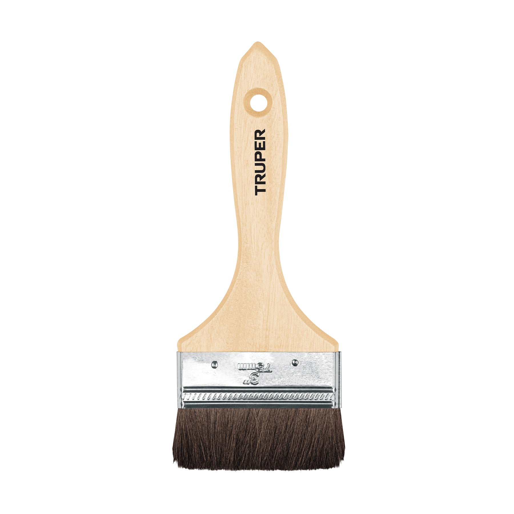 Brocha pelo de camello de 3" con mango de madera, Truper