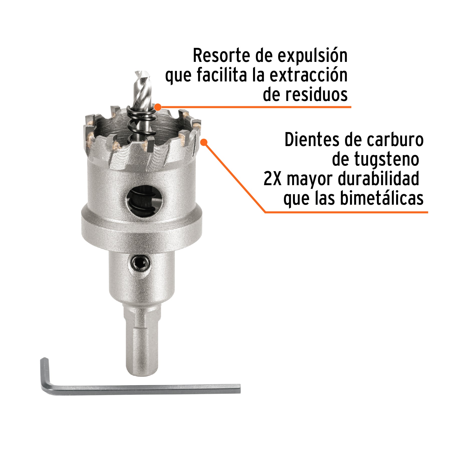 Brocasierra de carburo de tungsteno, 1-3/8", Truper
