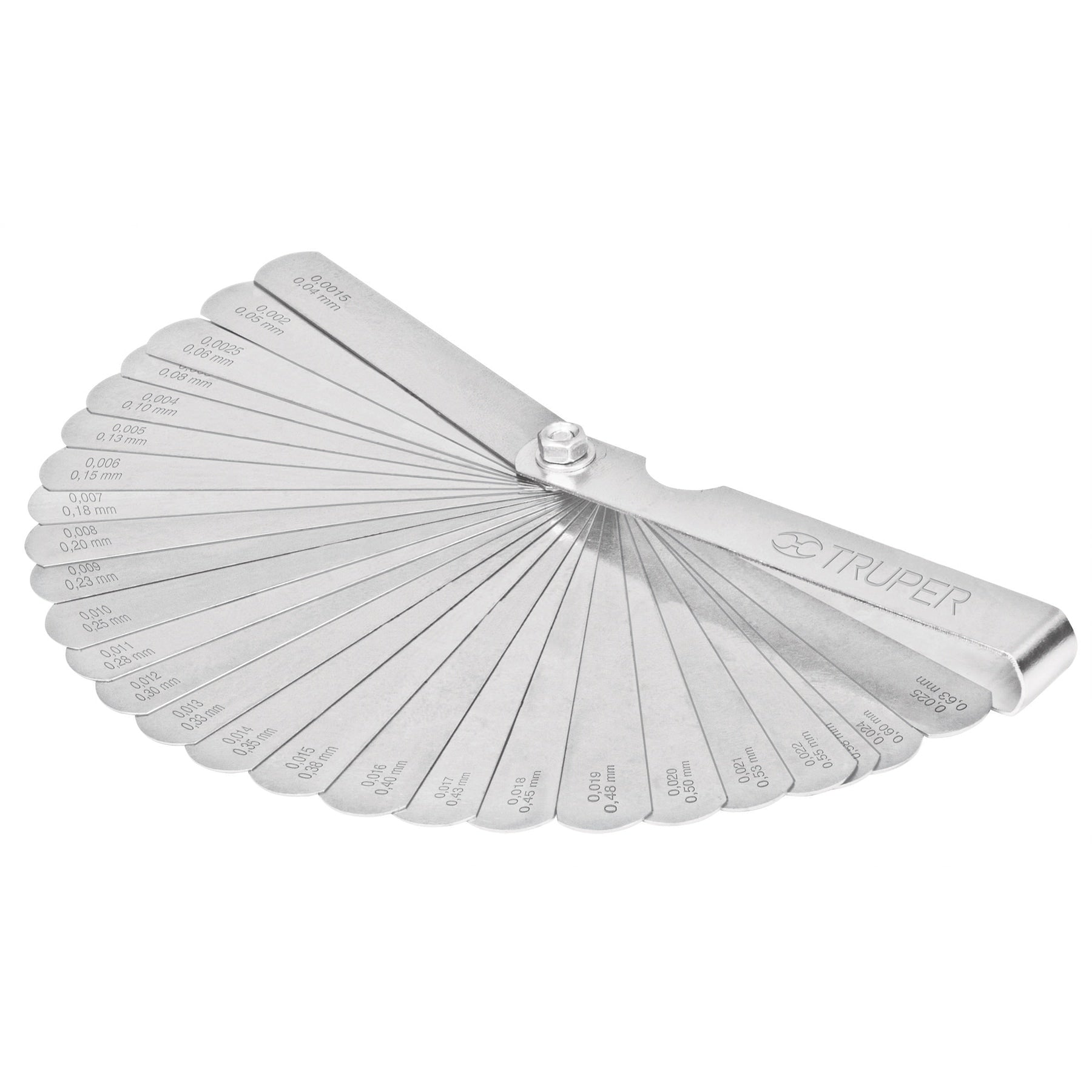 Calibrador de 26 hojas estándar / mm, Truper
