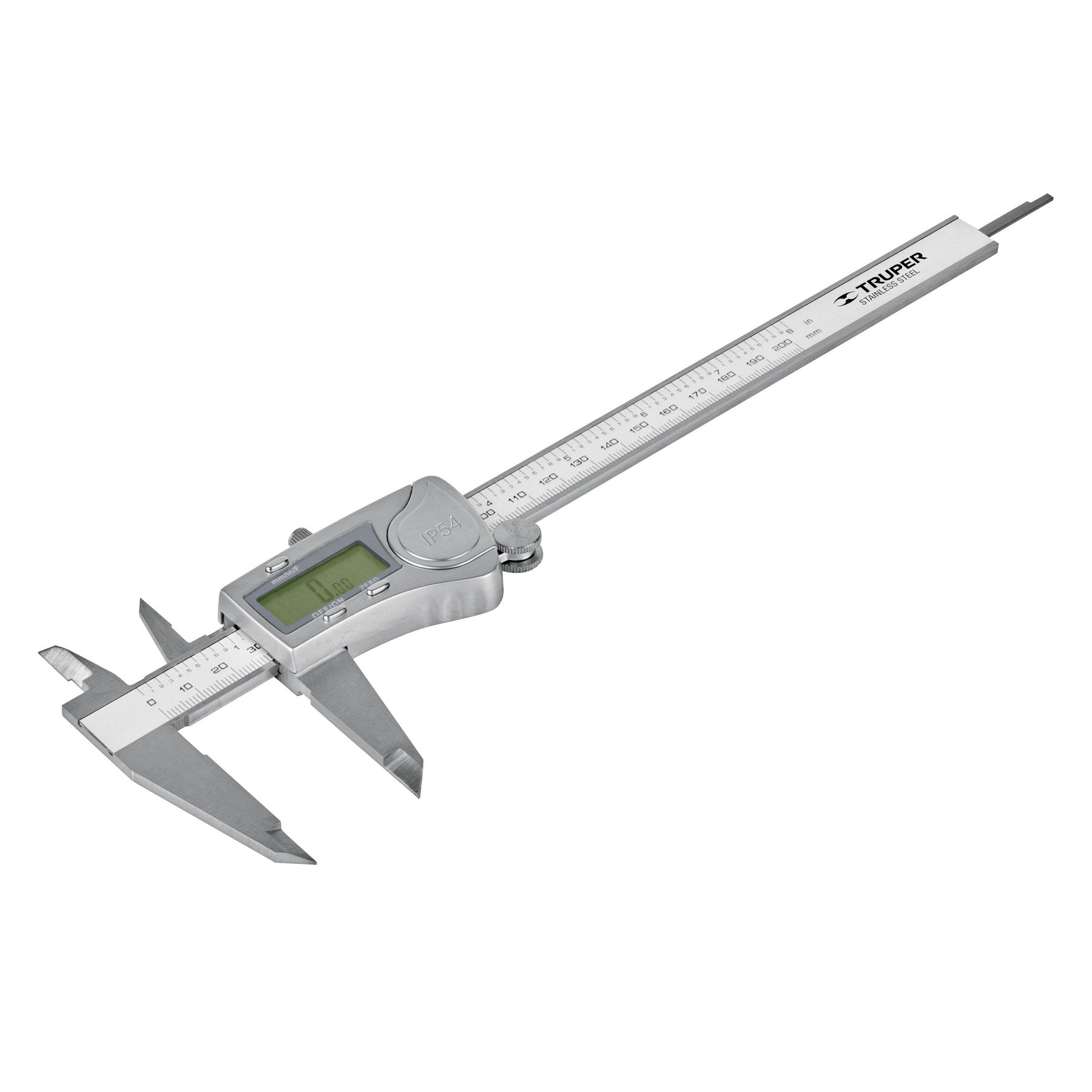 Calibrador vernier digital 6" acero inoxidable estándar y mm, Truper