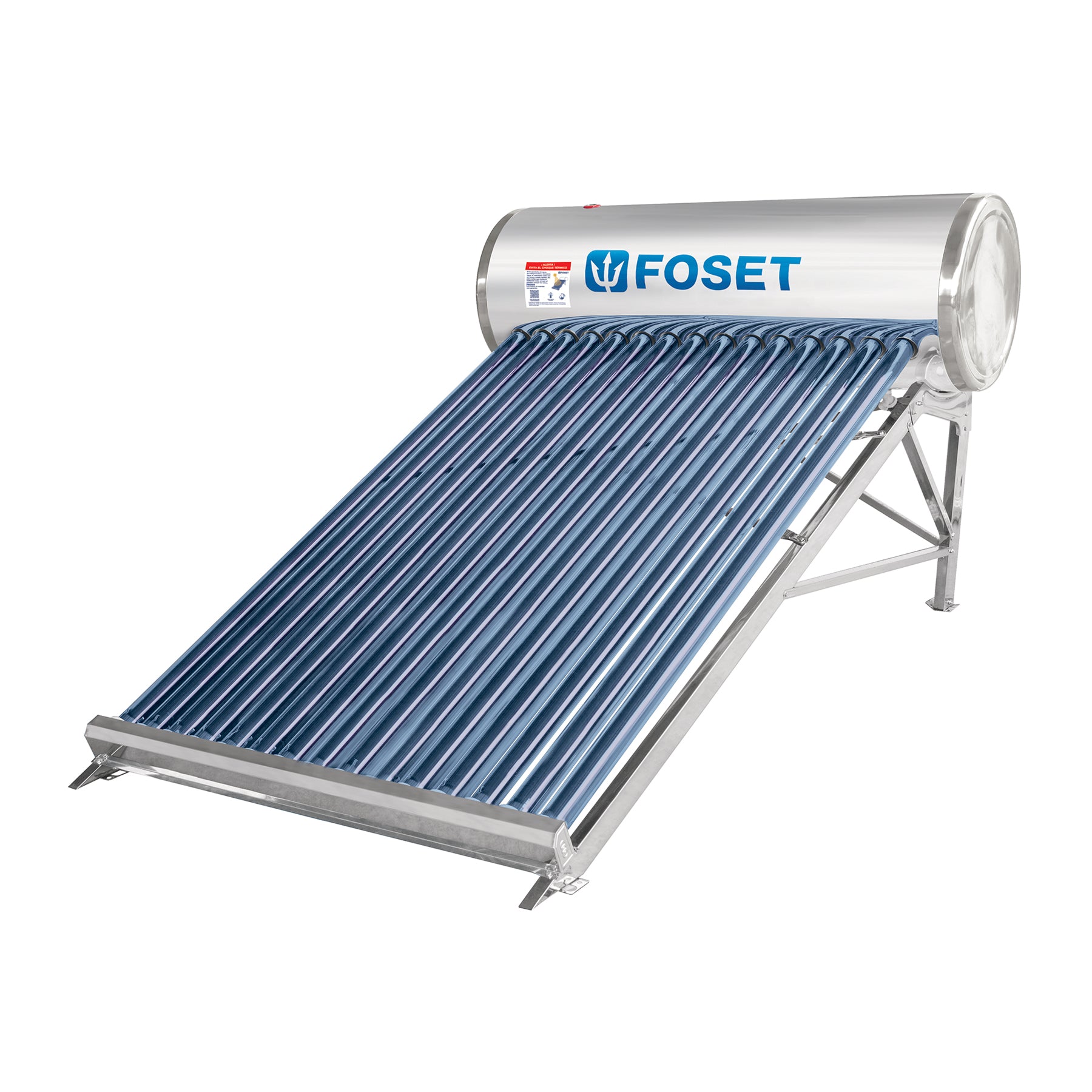 Calentador solar de agua, 15 tubos, 185 L, 5 personas, Foset, CALE-15S, 45272