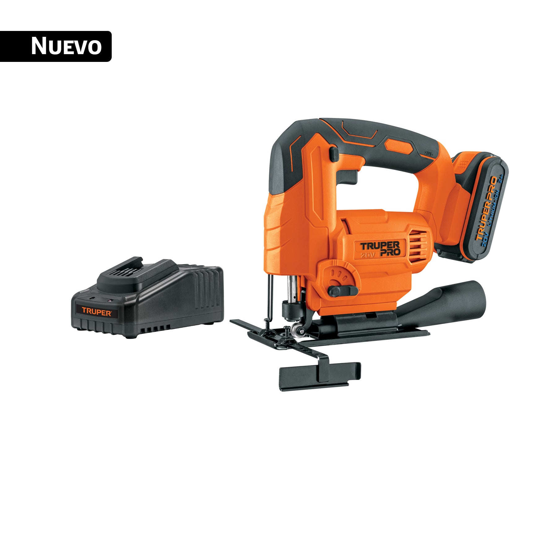 Sierra caladora inalámbrica 20V, 1 batería 2Ah, PRO
