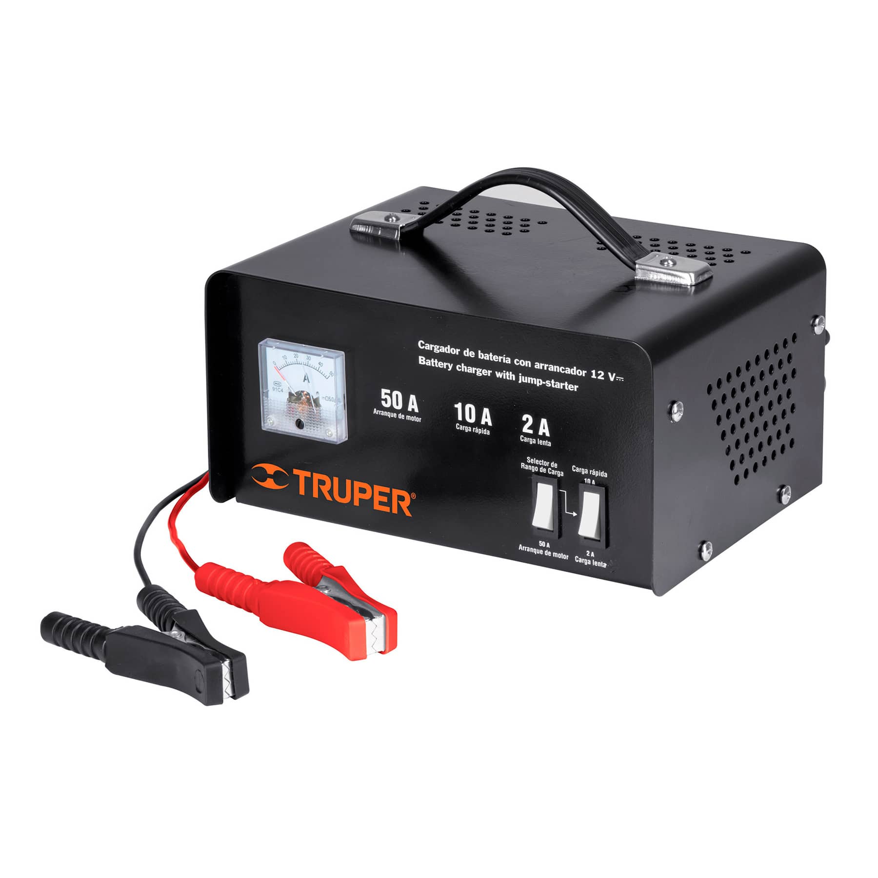 Cargador con arrancador de 50 A para baterías de 12 V, Truper