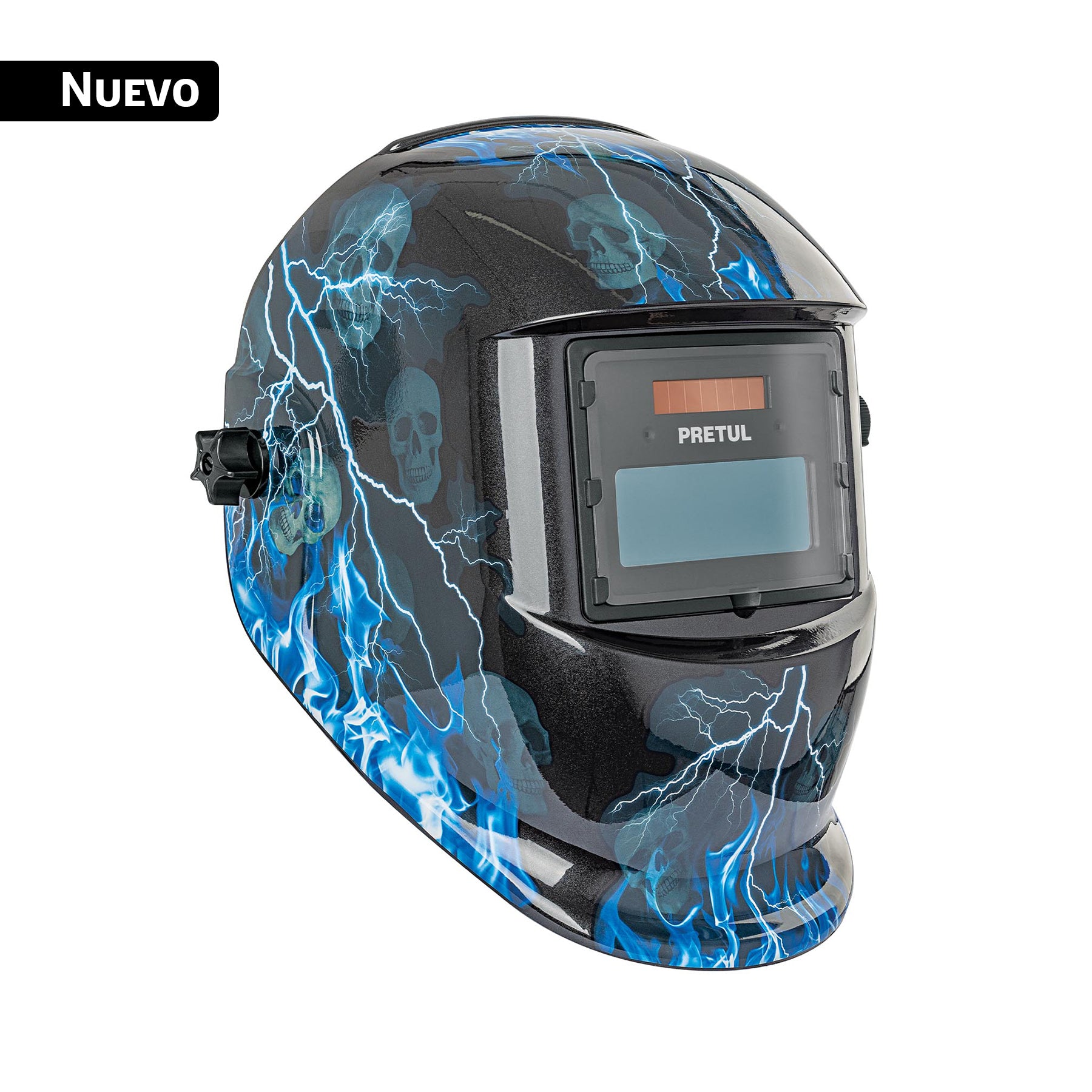 Careta electrónica para soldar sombra 9-13, rayos, Pretul, CAREL-11RP, 29896