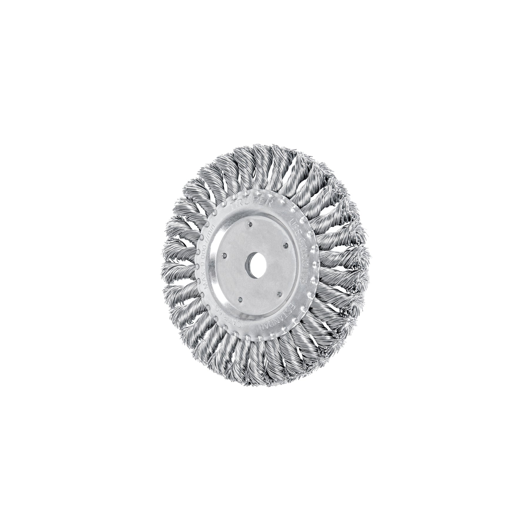 Carda trenzado grueso 6" x 5/8" para esmeril, Truper