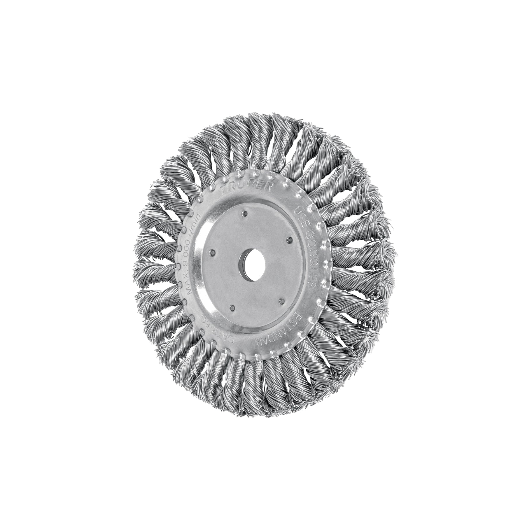 Carda trenzado grueso 6" x 5/8" para esmeril, Truper