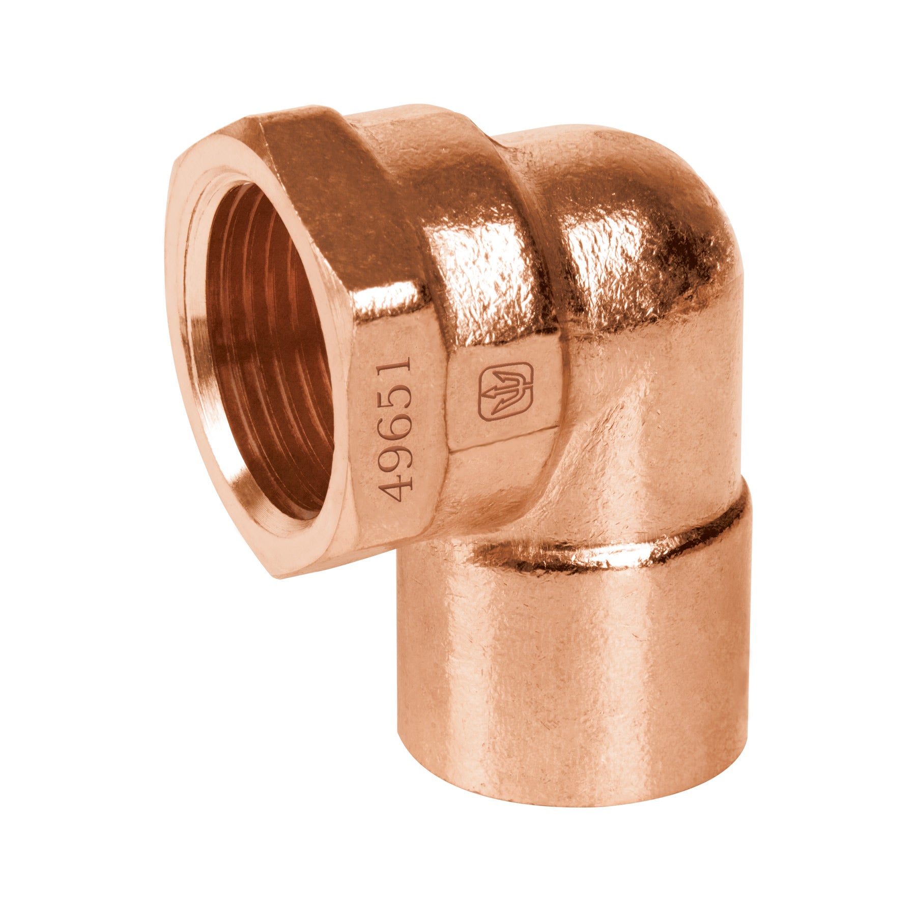 Codo 90∞ de cobre, rosca interior 3/4", Foset