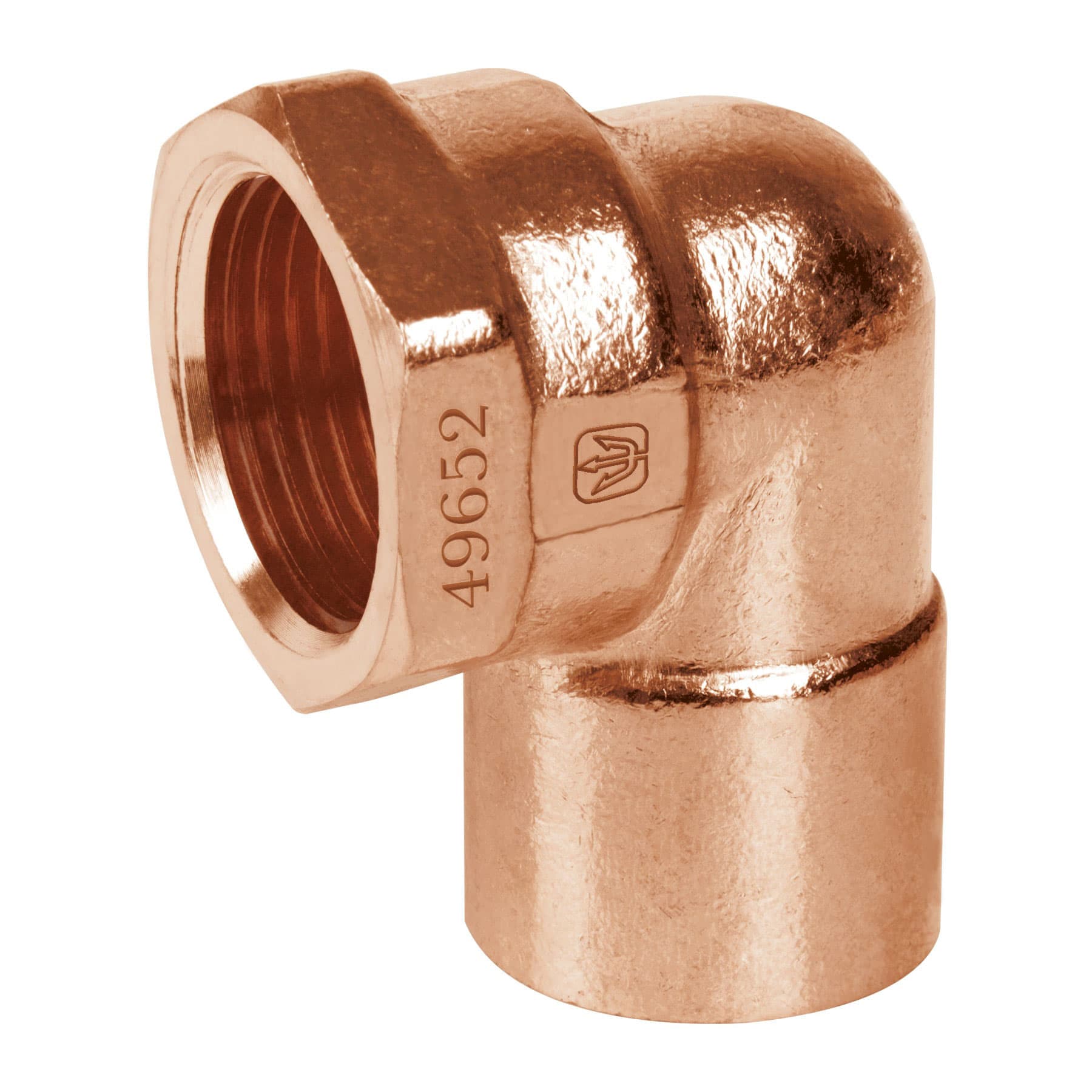 Codo 90∞ de cobre, rosca interior 1", Foset