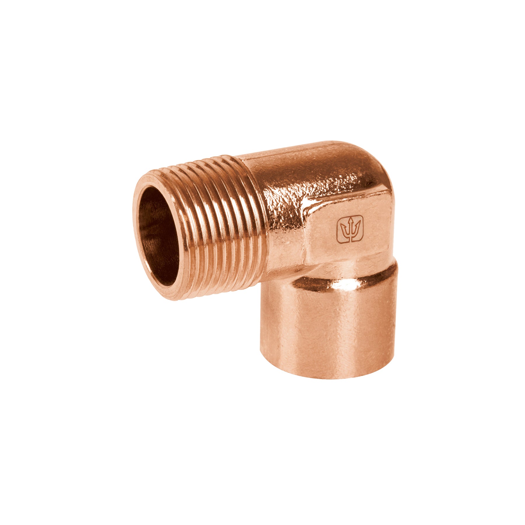 Codo 90∞ de cobre, rosca exterior 3/4", Foset
