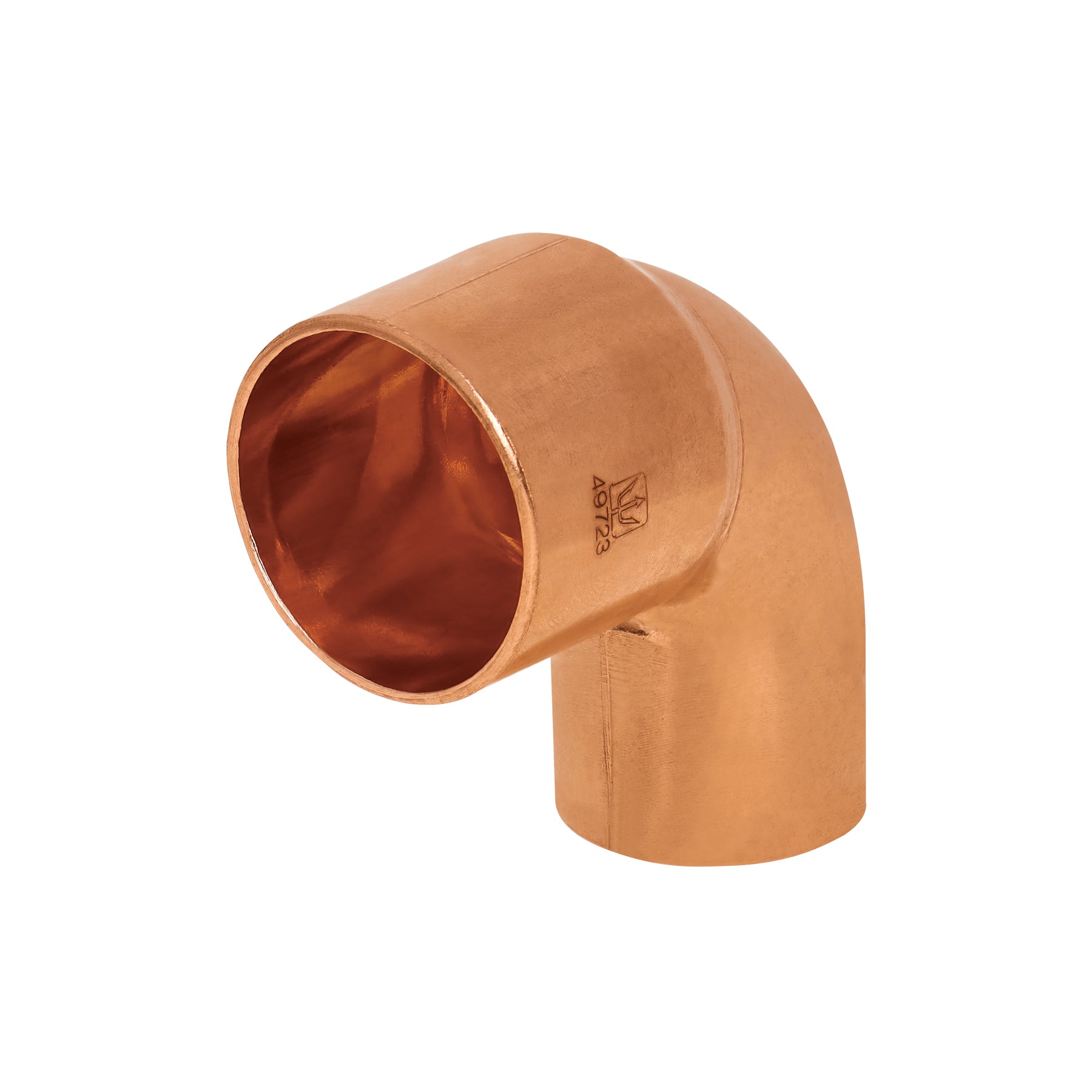 Codo 90∞ reducción de cobre de 1" x 3/4", Foset