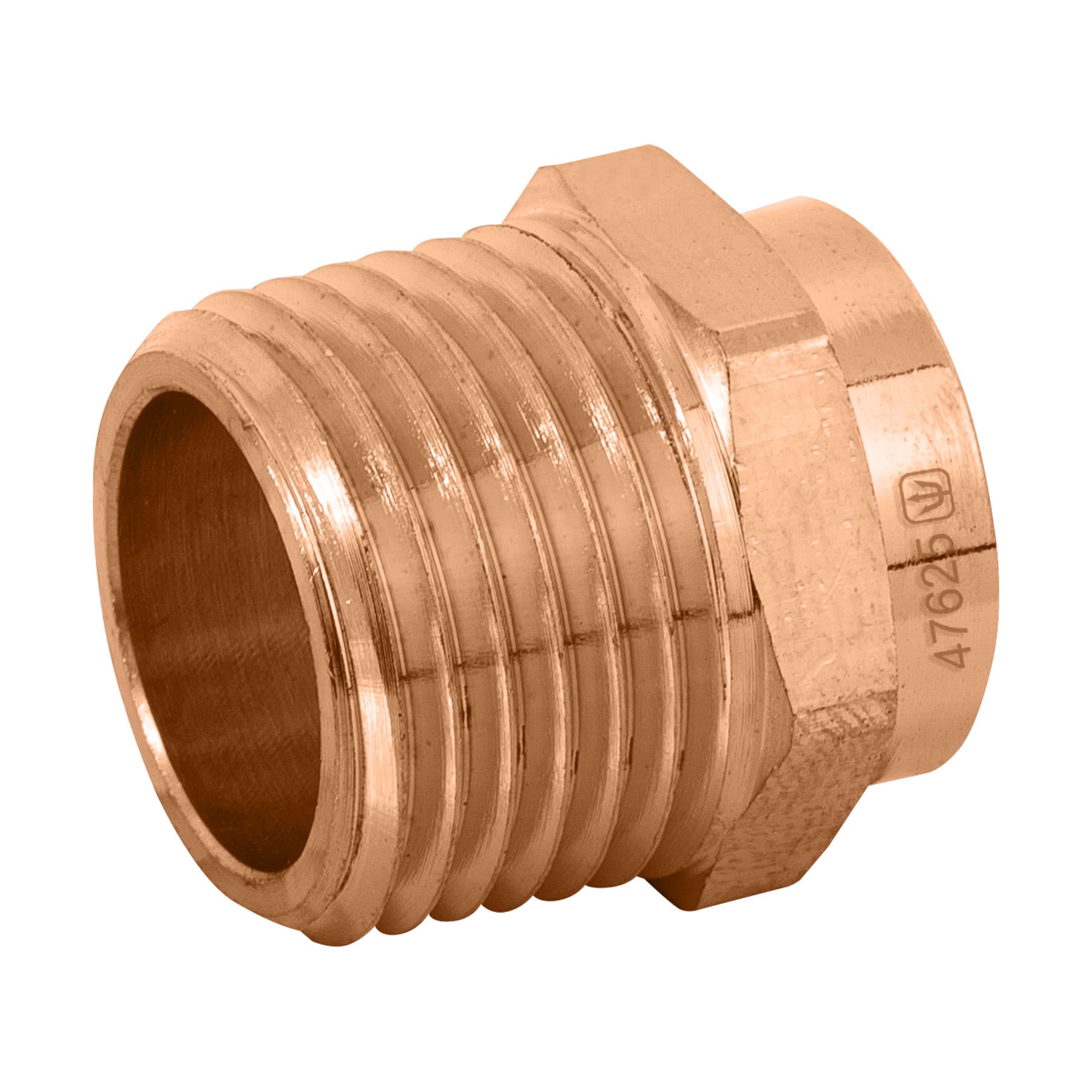 Conector de cobre de rosca exterior 1/2" BASIC, Foset, CC-611B, 47625