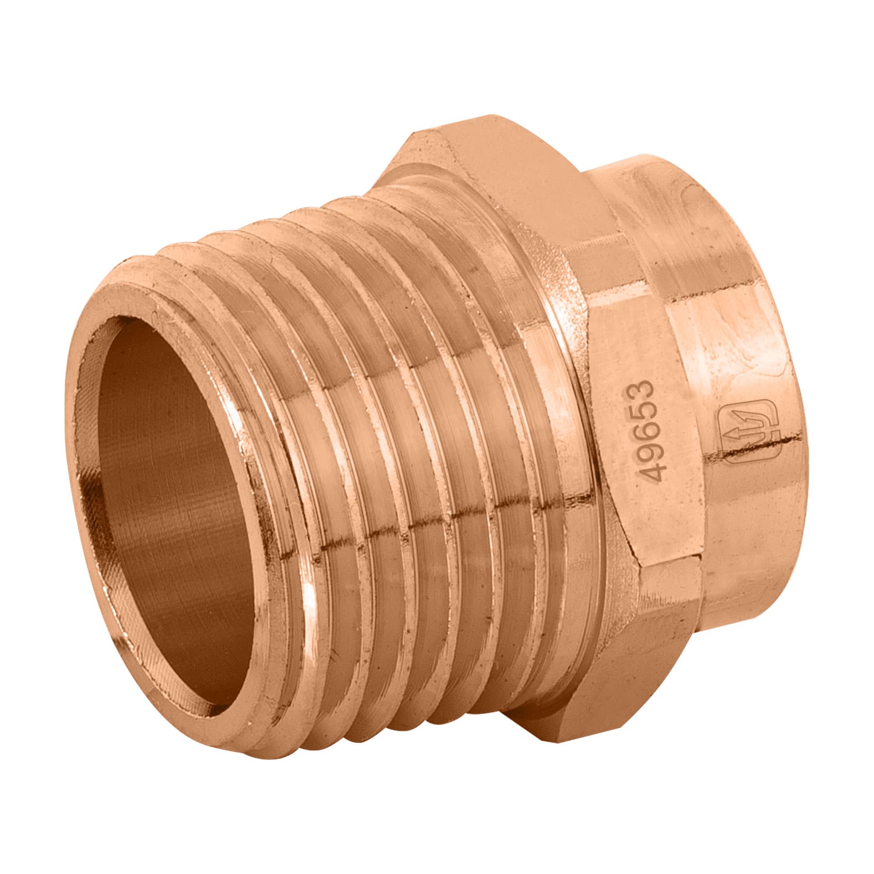 Conector de cobre, rosca exterior 1/2", Foset