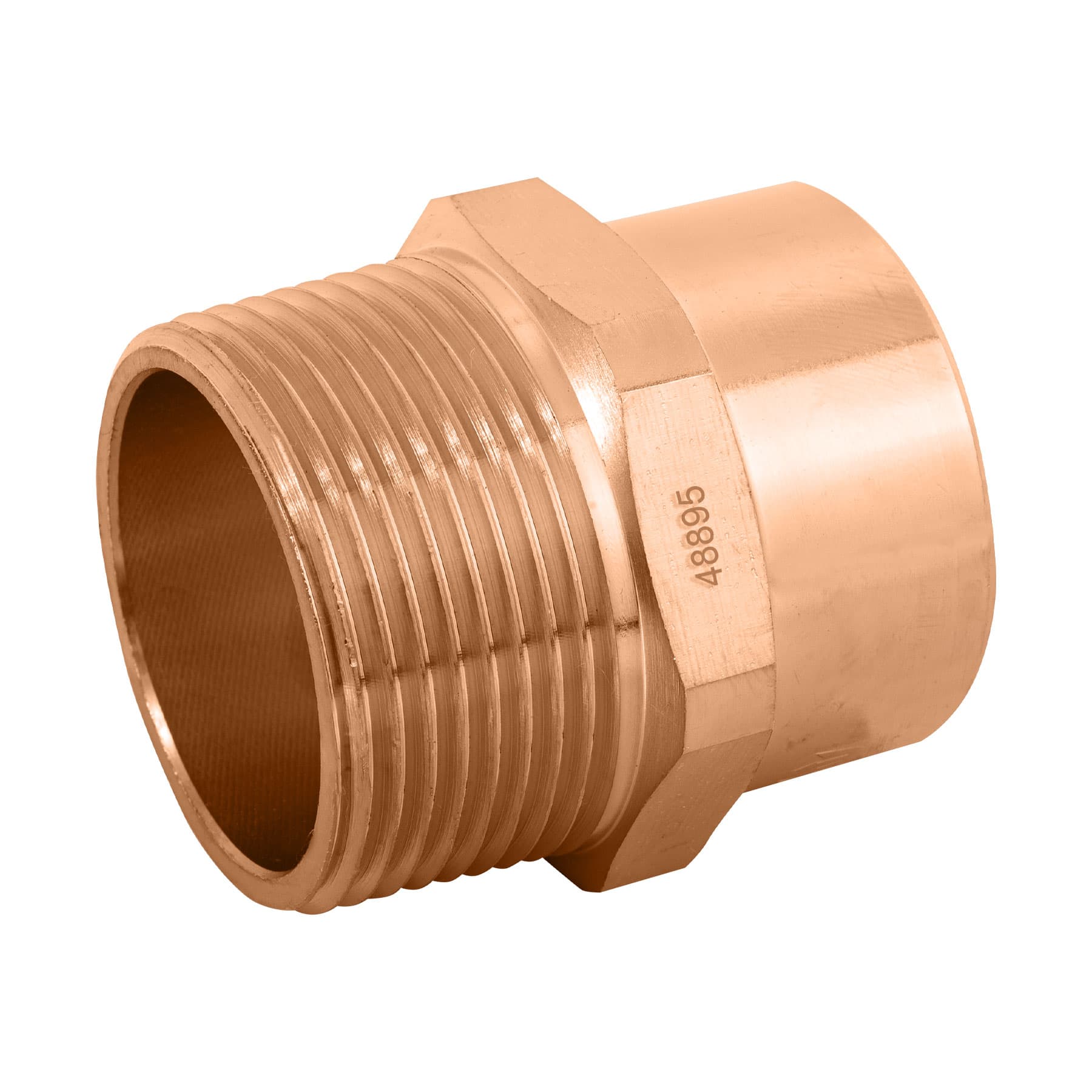 Conector de cobre, rosca exterior 1-1/4", Foset, CC-614, 48895