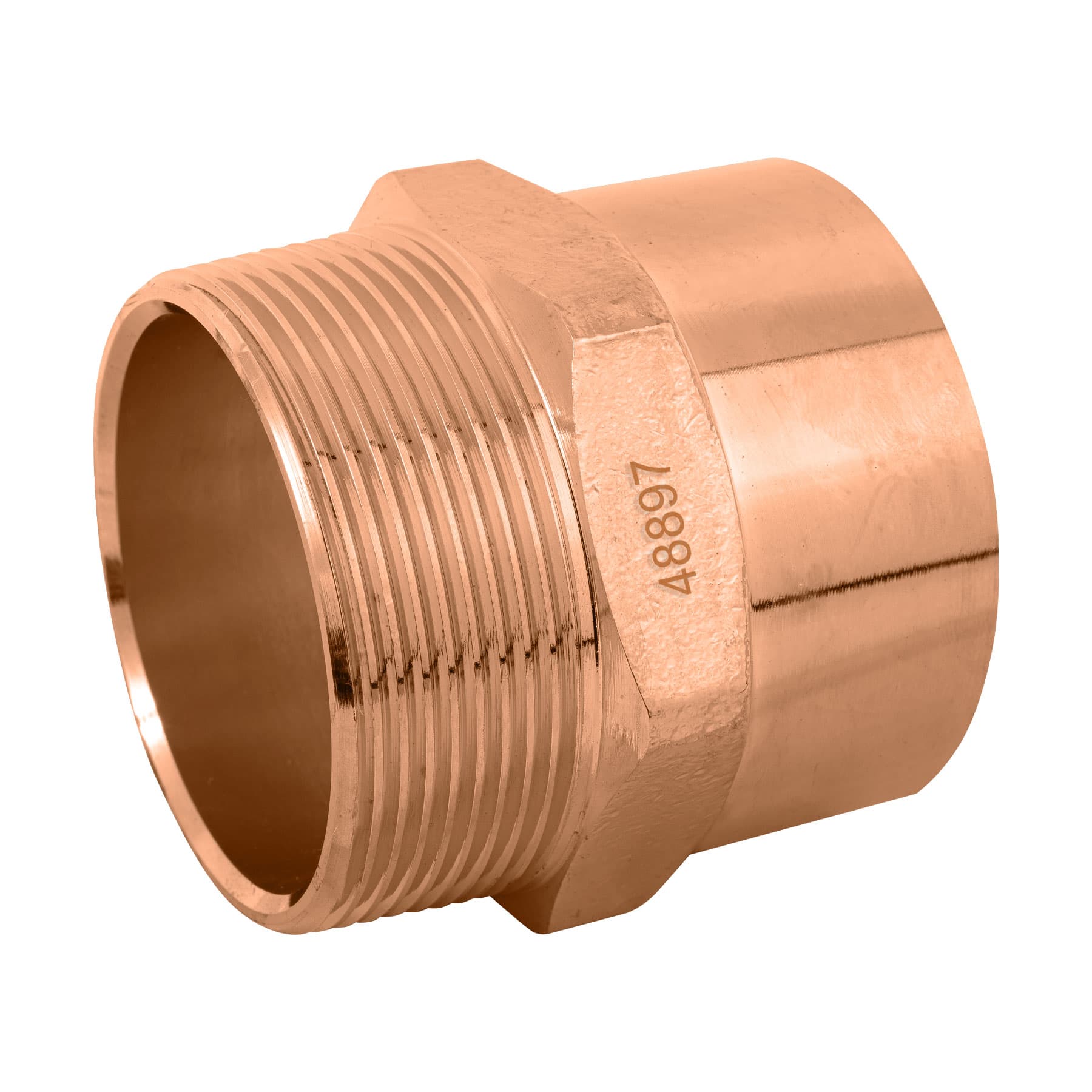 Conector de cobre, rosca exterior 2", Foset