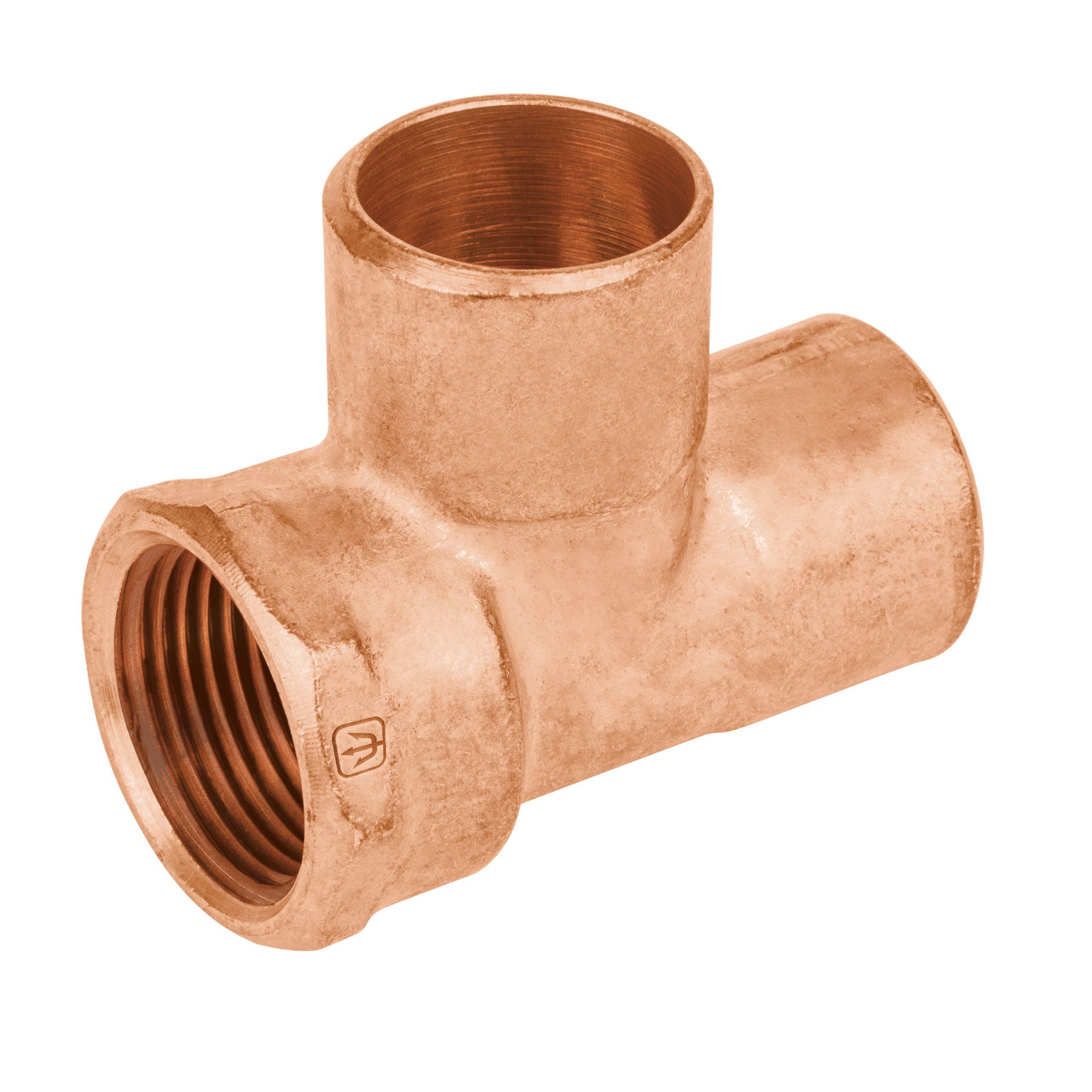 Tee de cobre rosca interior lateral 3/4", Foset