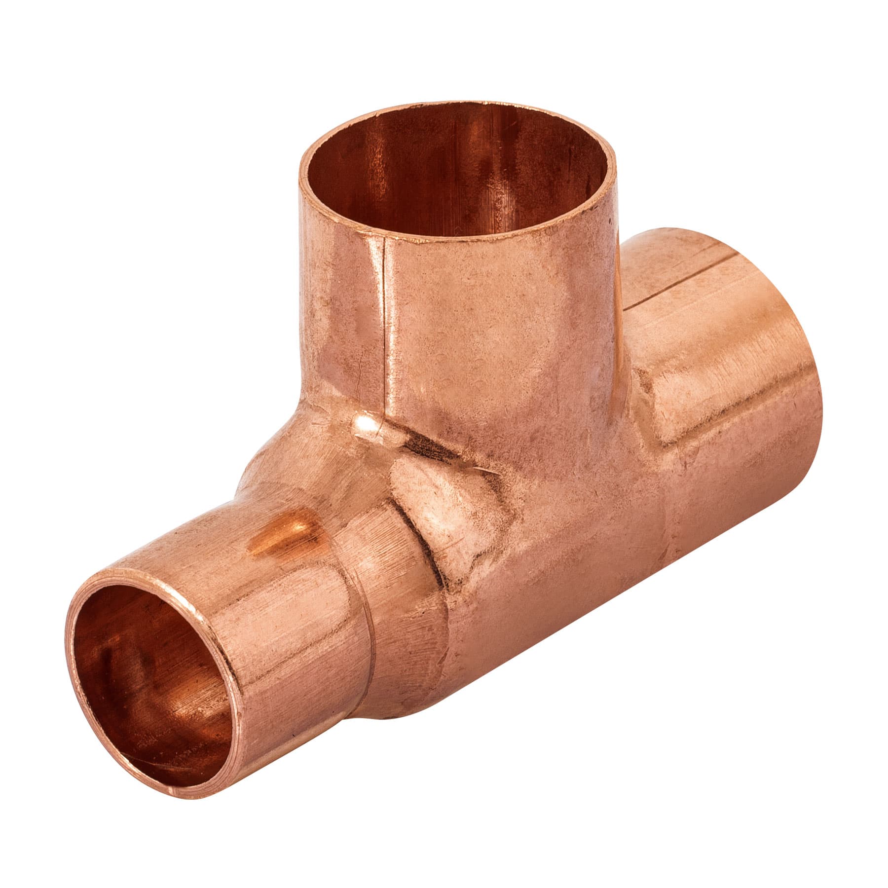 Tee reducida de cobre 3/4" x 1/2" x 3/4", Foset