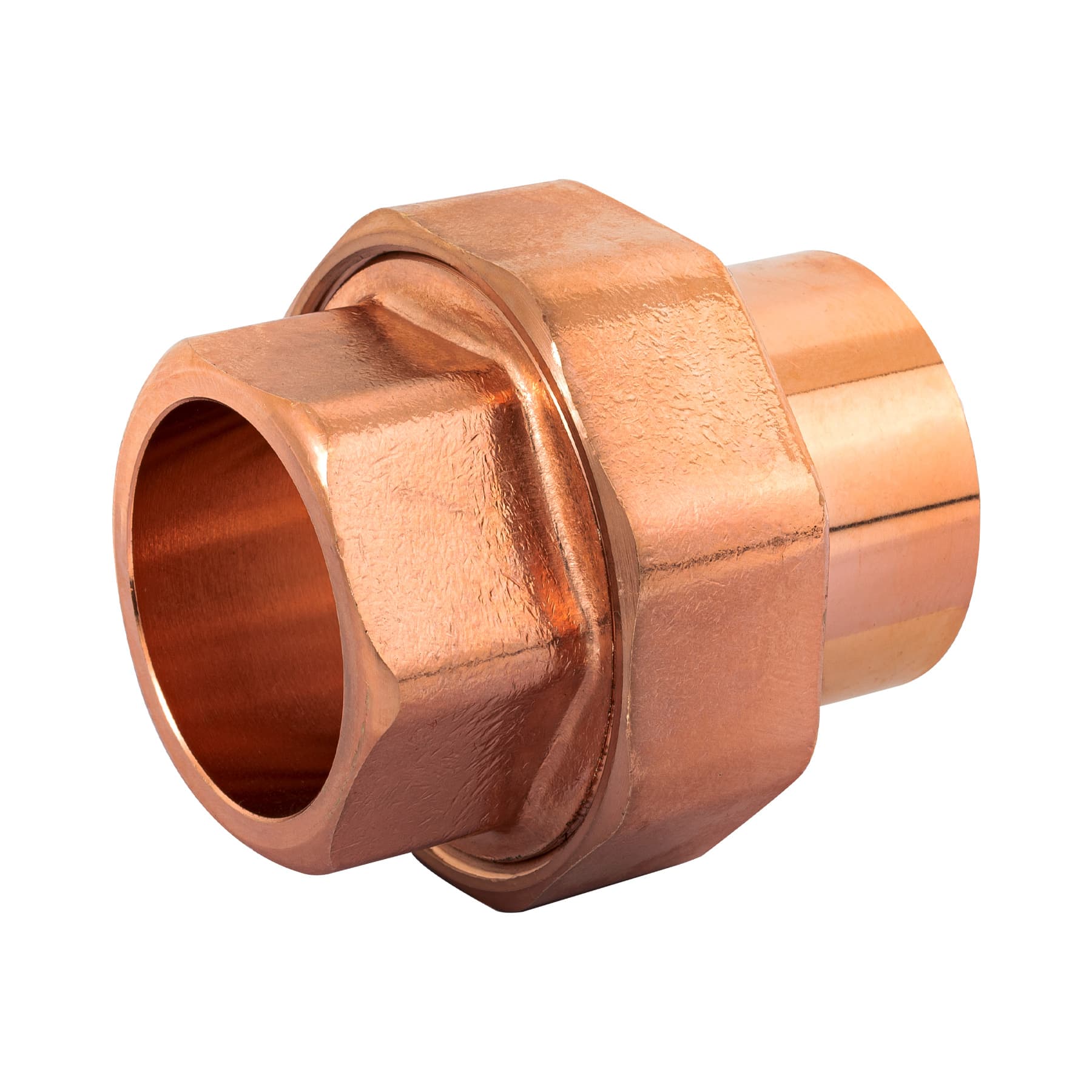 Tuerca unión de latón cobrizado 1-1/4", Foset, CC-974, 48901