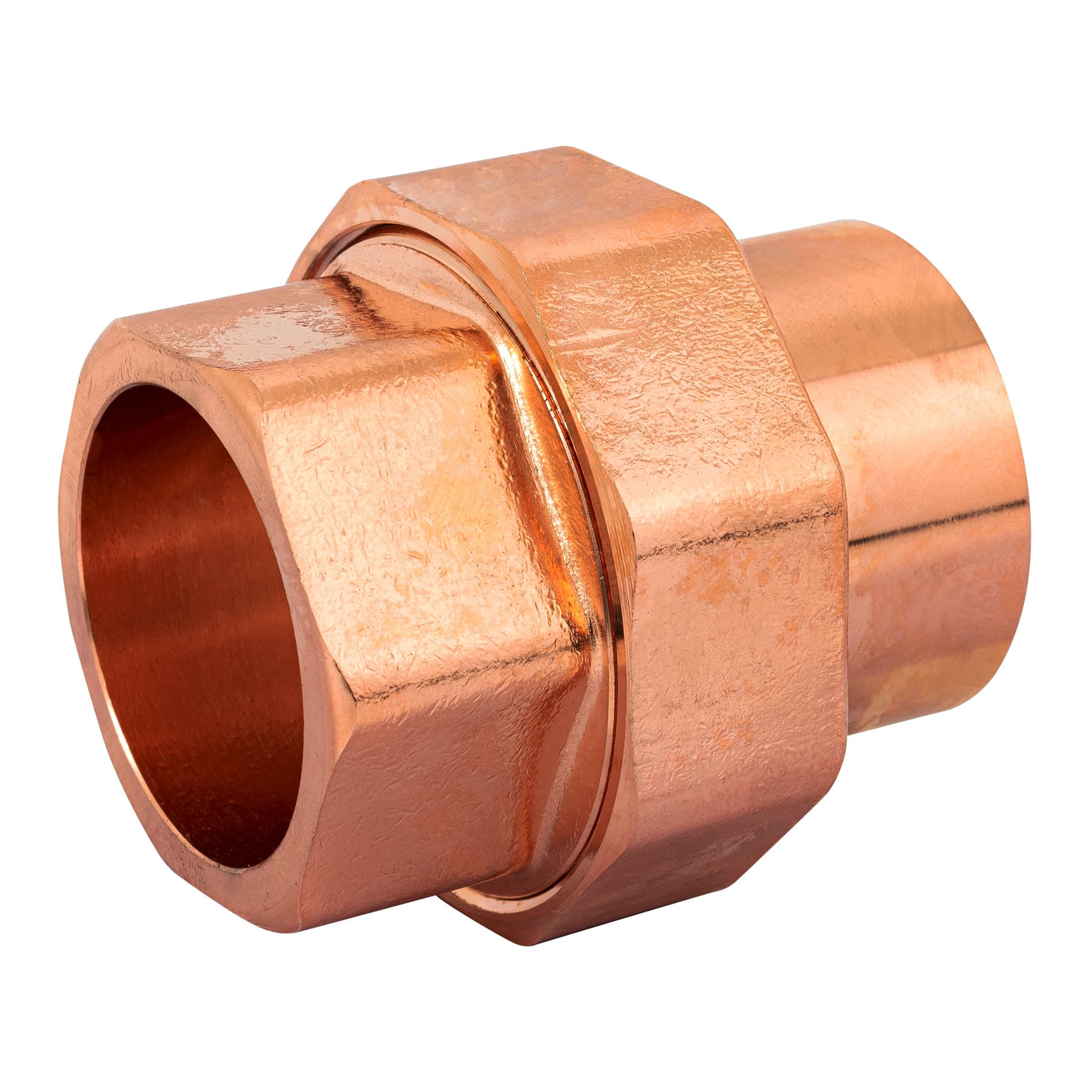 Tuerca unión de latón cobrizado 1-1/2", Foset