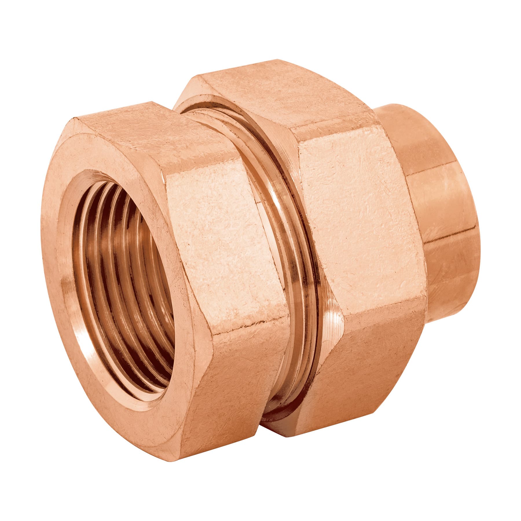 Tuerca unión latón cobrizado 1" rosca interior, Foset, CC-983, 48884