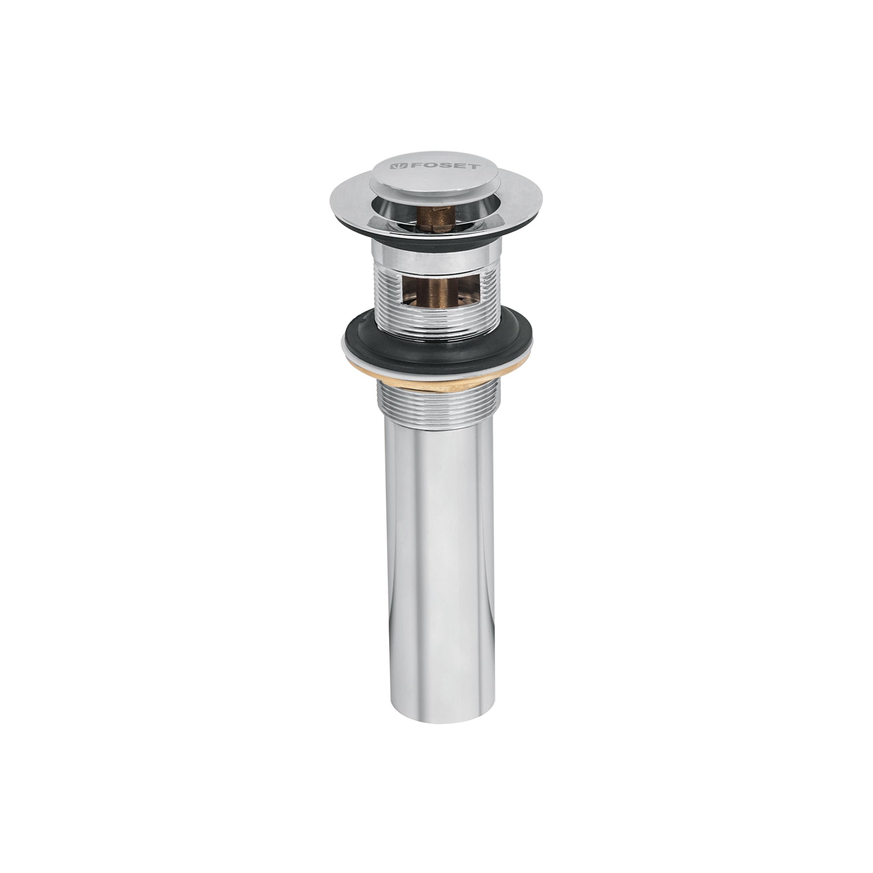 Contra para lavabo, con rebosadero, sistema push, cromo, Foset, CE-206, 49984