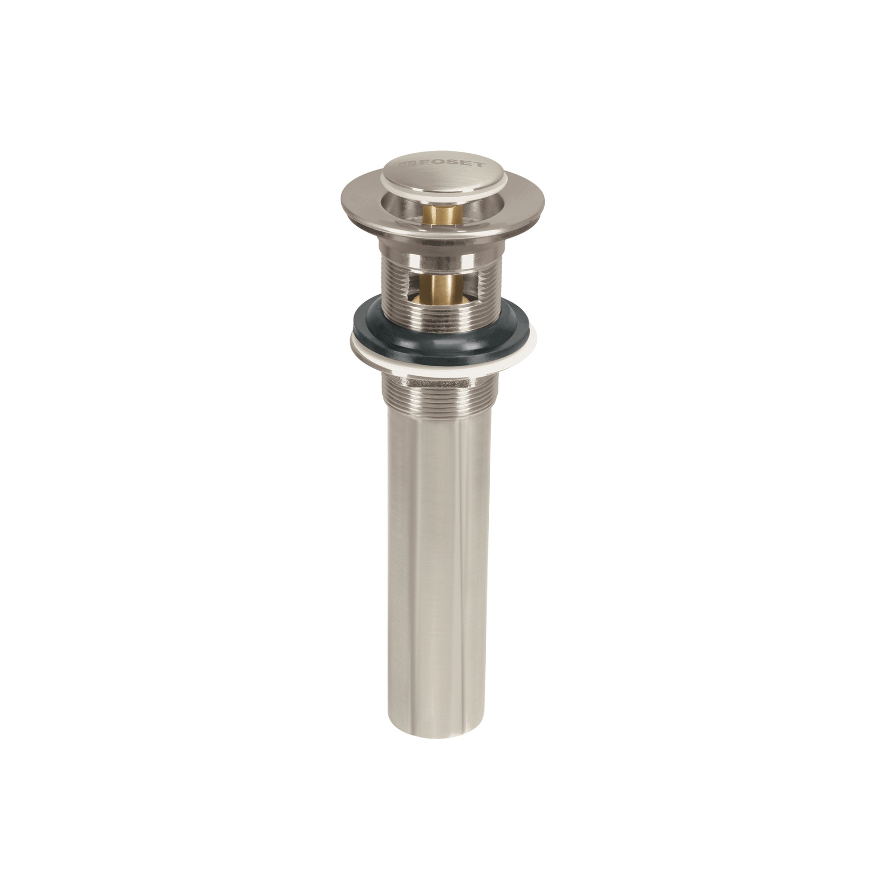 Contra para lavabo, con rebosadero, sistema push, satín, Foset, CE-206N, 45283