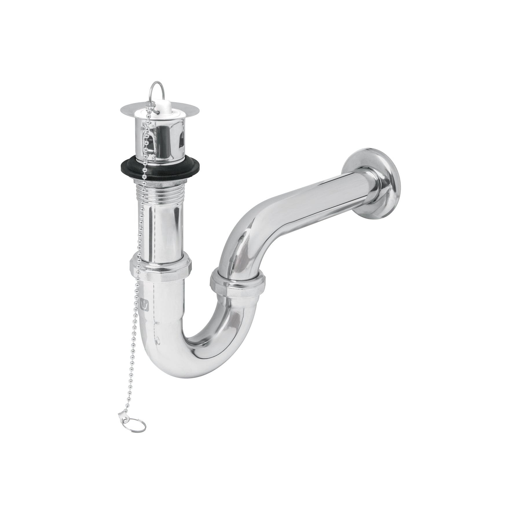 Céspol 1-1/4" con contra, tapón y cadena, latón cromo,para lavabo, Foset, CE-207, 49335