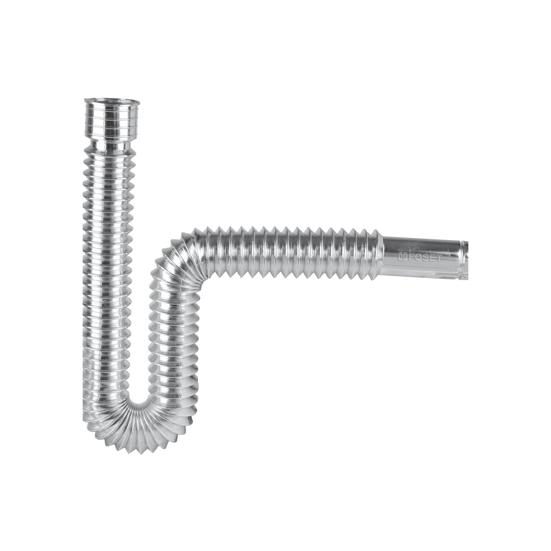 Céspol flexible de polietileno cromado, lavabo o fregadero, Foset, CE-236, 49507