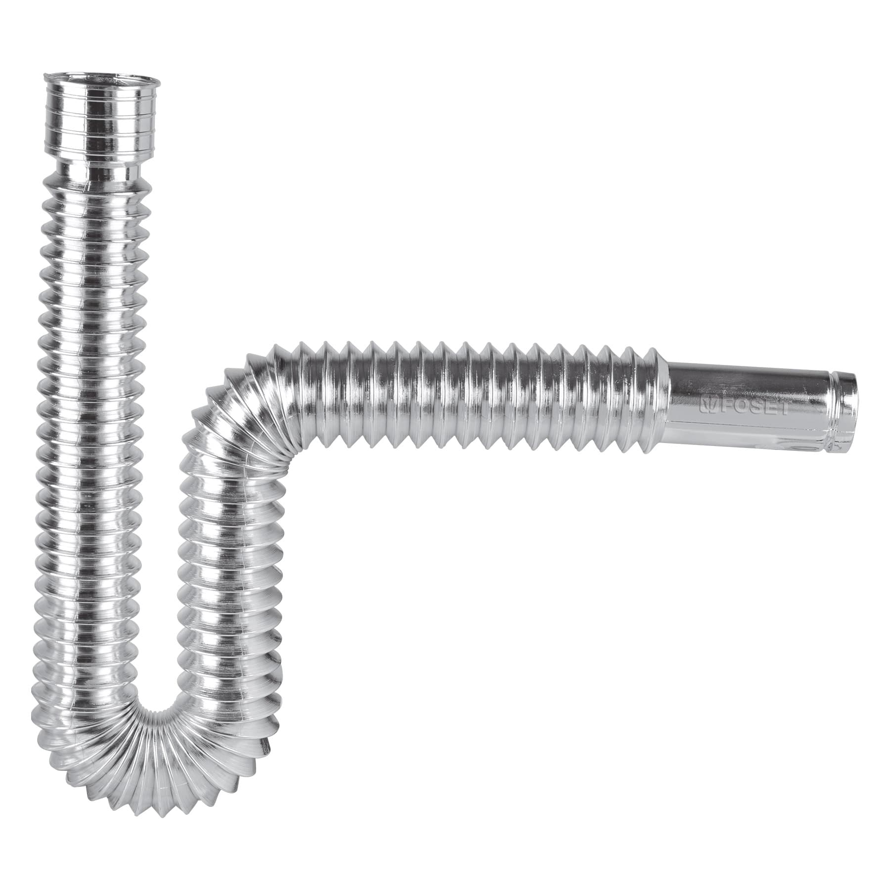 Céspol flexible, polietileno cromo, para lavabo y fregadero