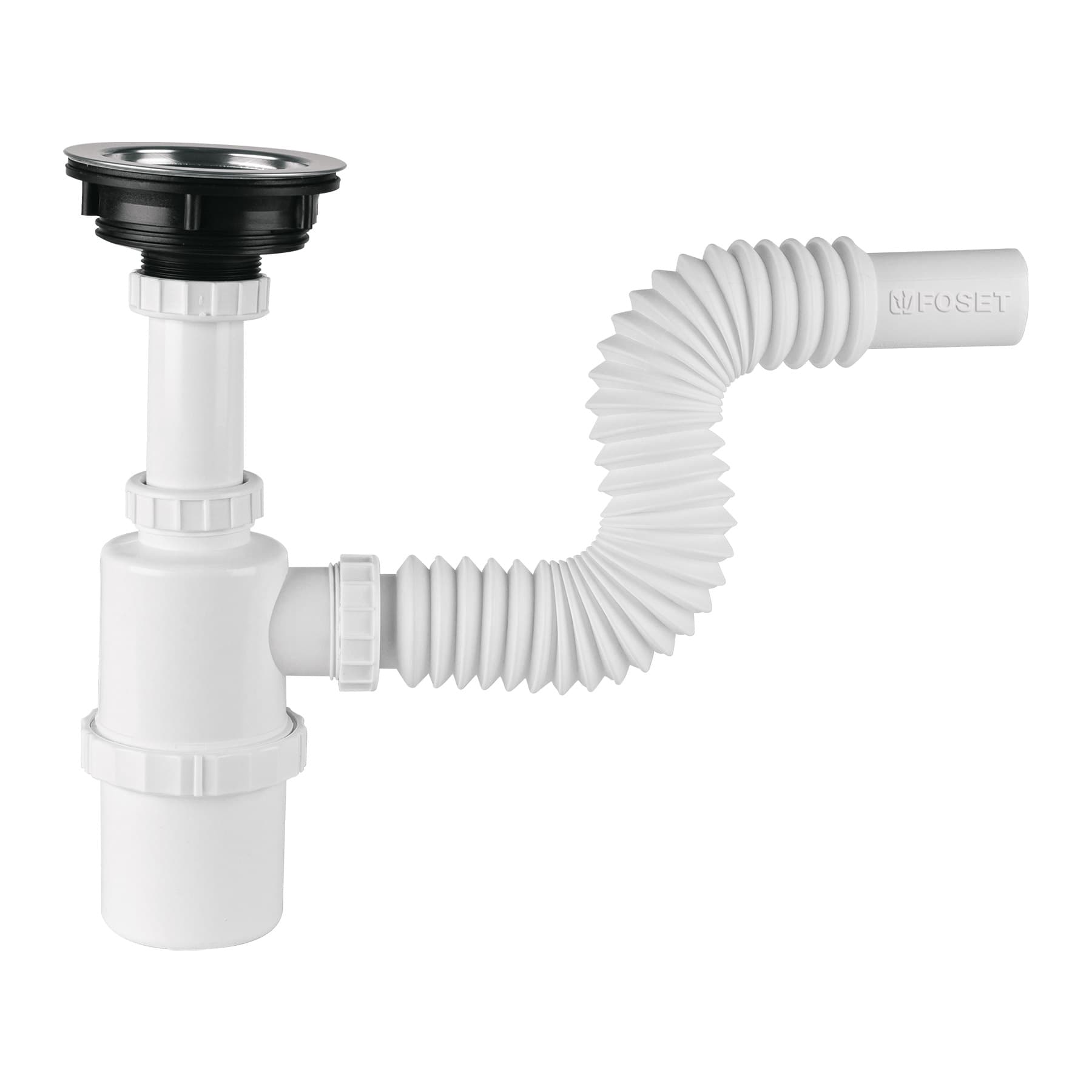 Céspol de bote con contracanasta de acero inoxidable para fregadero