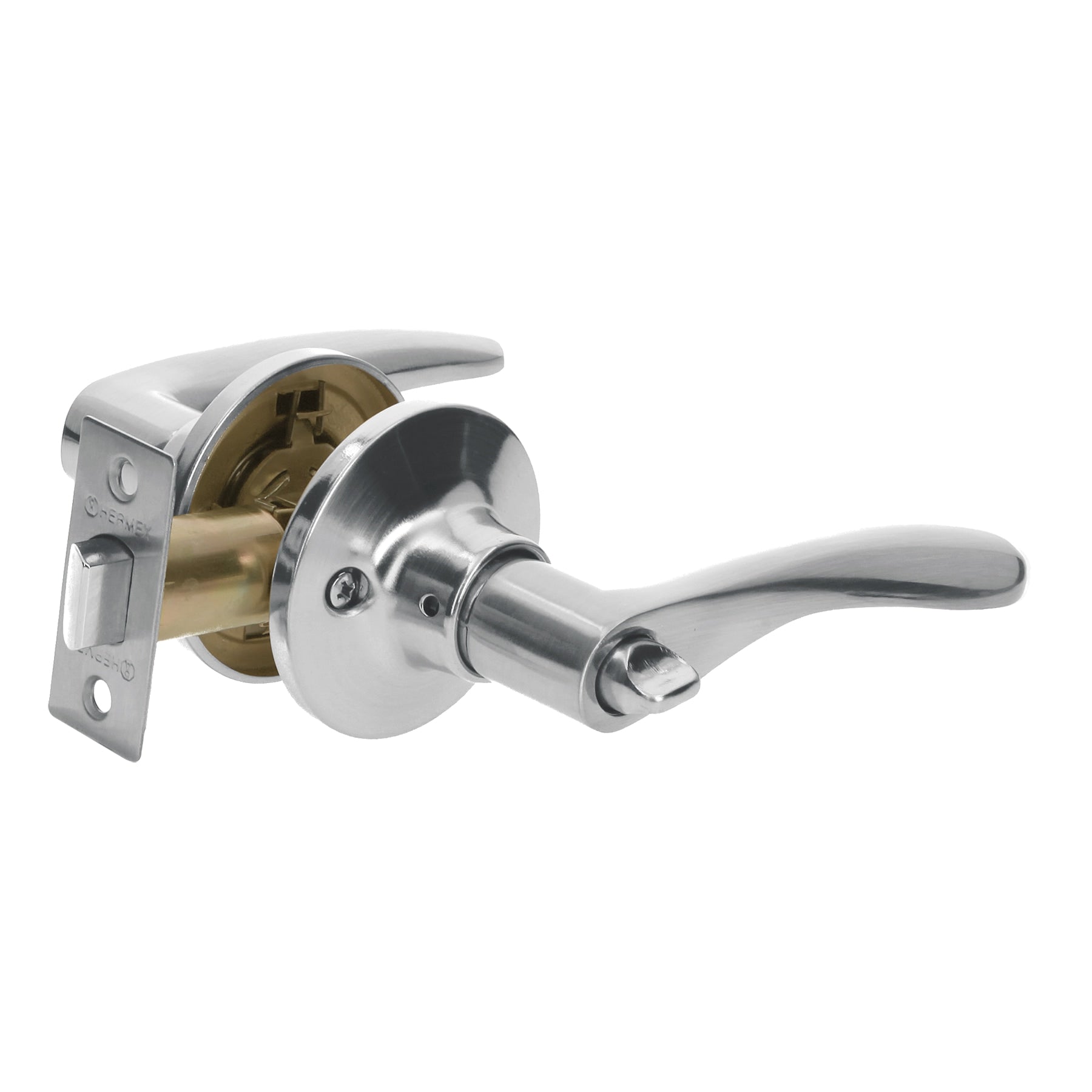 Cerradura manija "Milán" baño cromo mate, cilindro metal